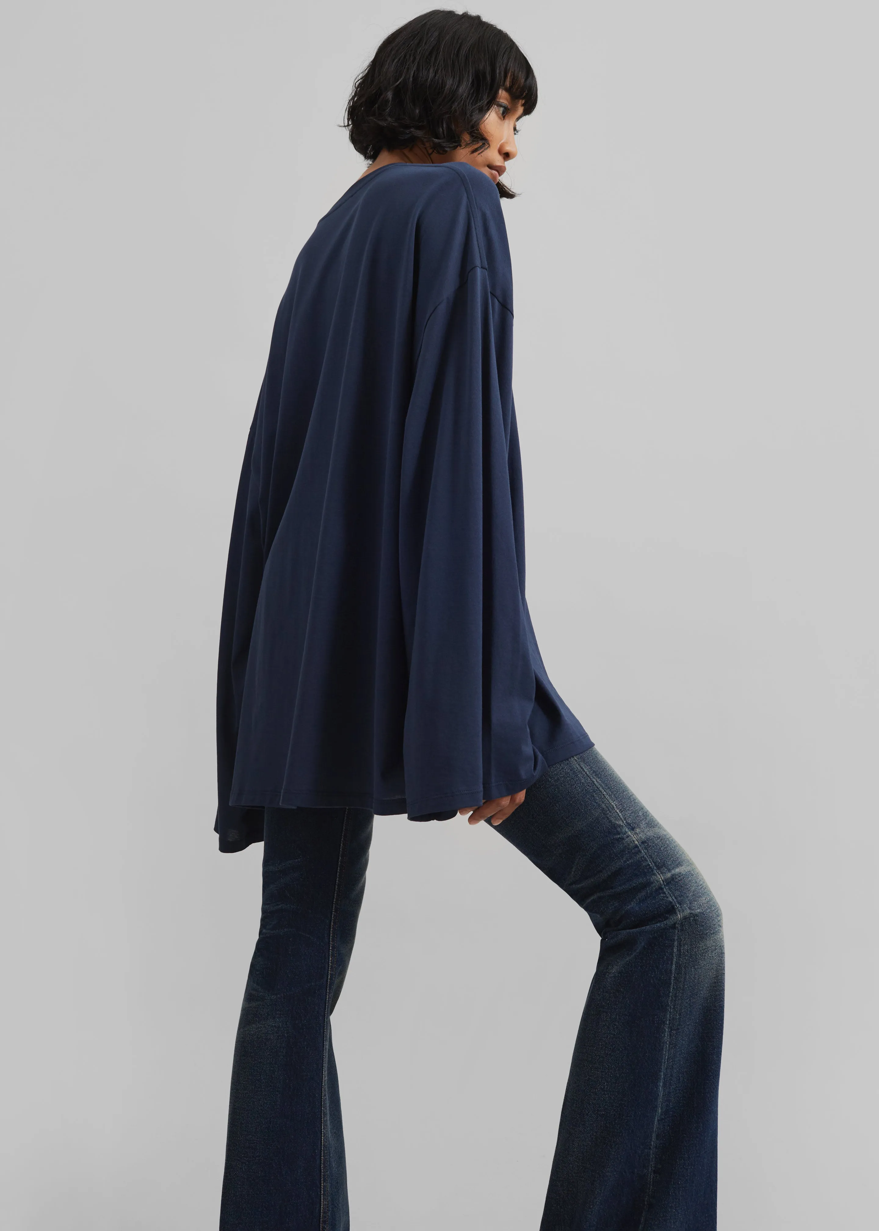 Rio Oversized Sleeve Tee - Dark Navy sold by Frankie Shop product image thumbnail 4