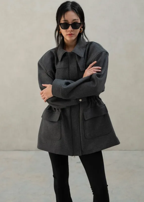 Holbeck Field Wool Jacket - Grey sold by Frankie Shop