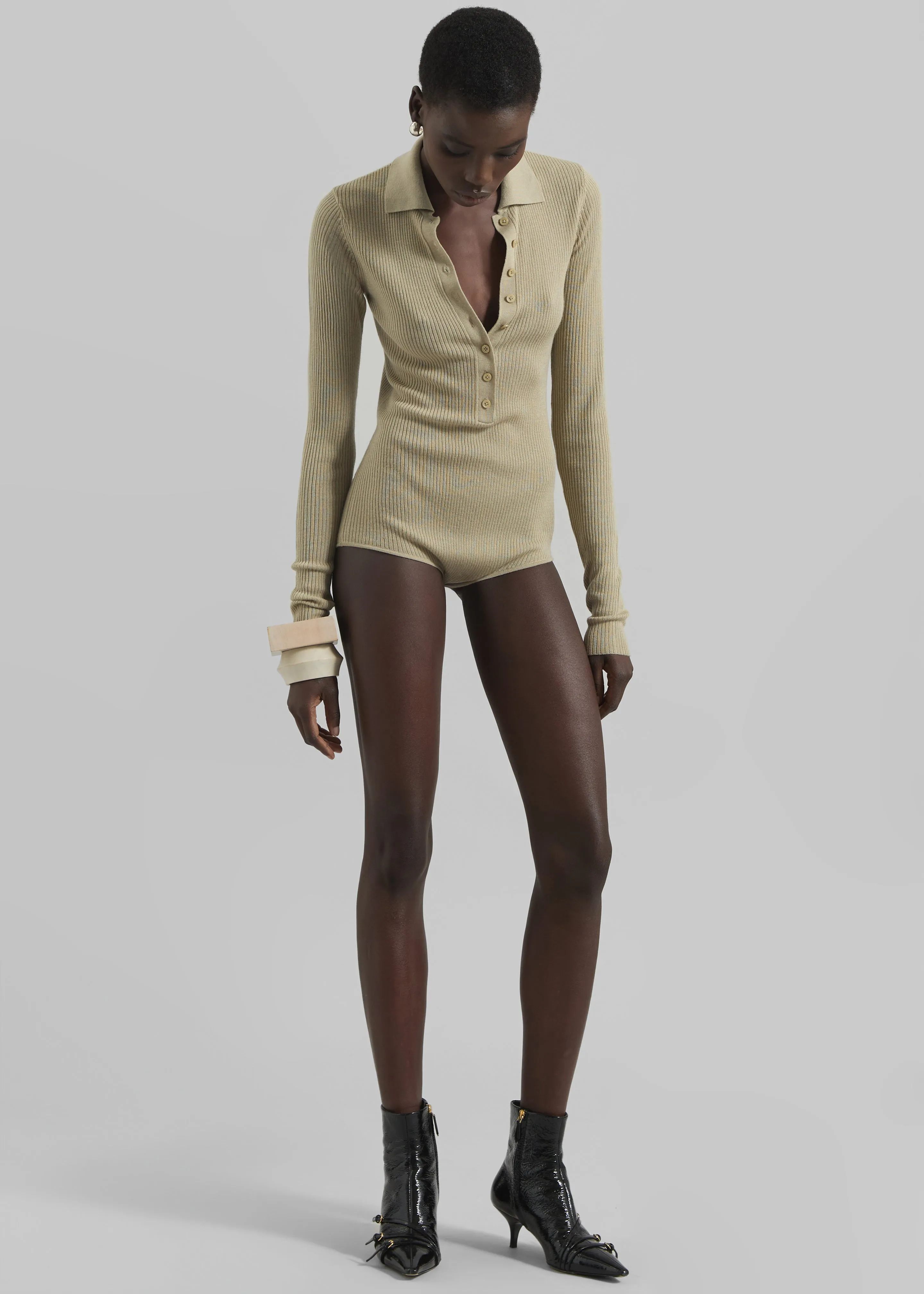 Solana Polo Bodysuit - Desert Sand sold by Frankie Shop product image thumbnail 5