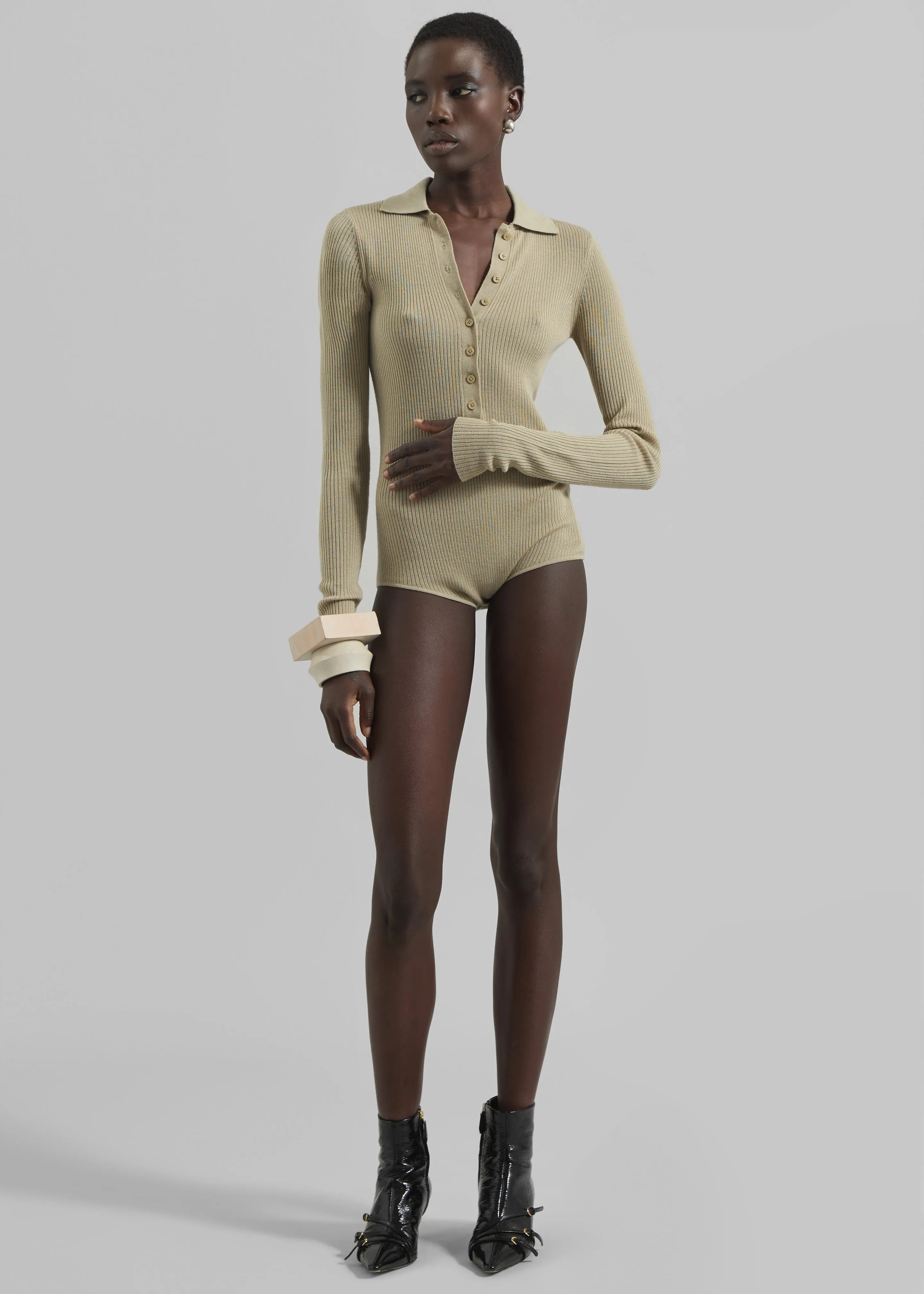 Solana Polo Bodysuit - Desert Sand sold by Frankie Shop product image thumbnail 2