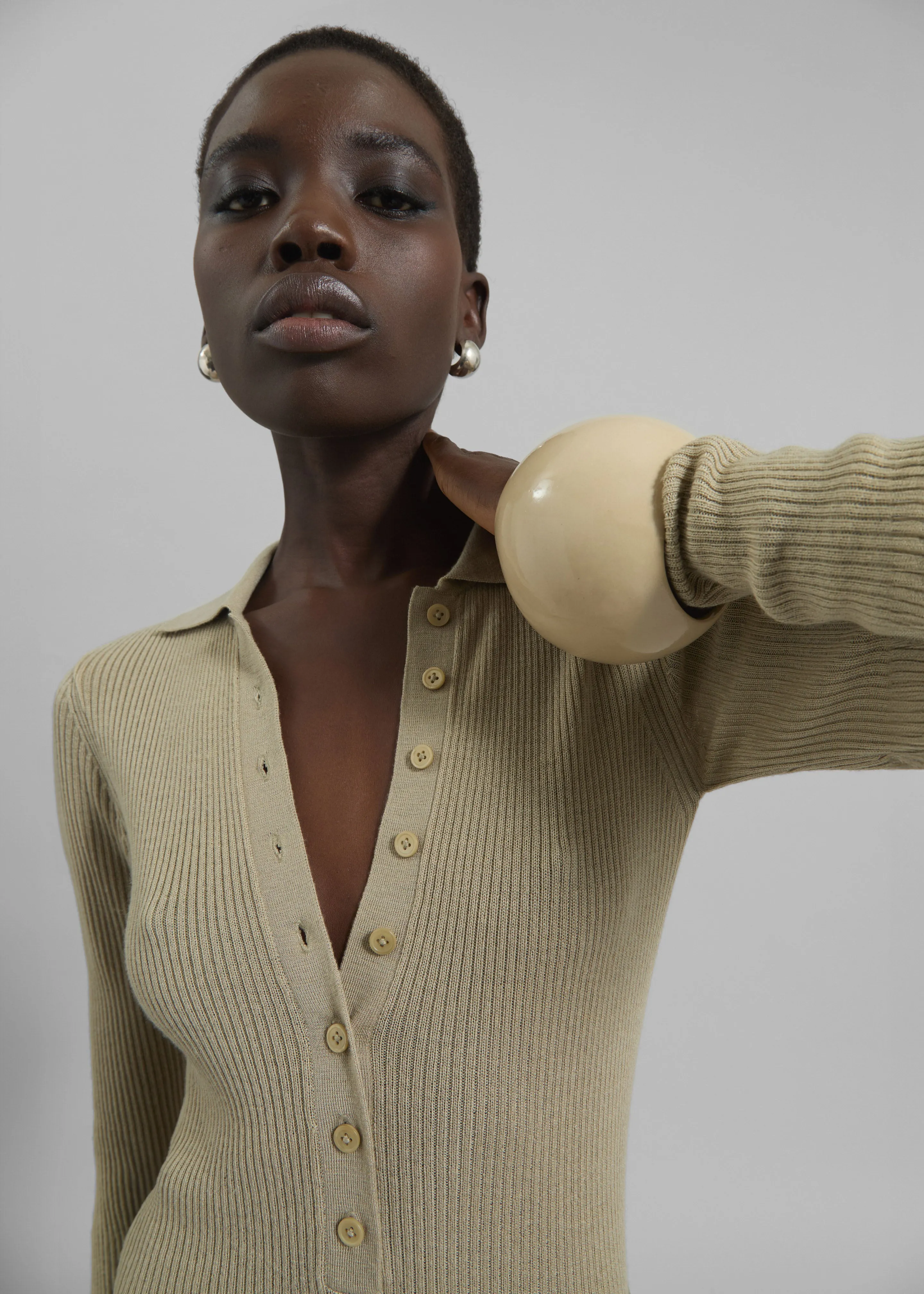 Solana Polo Bodysuit - Desert Sand sold by Frankie Shop product image thumbnail 4