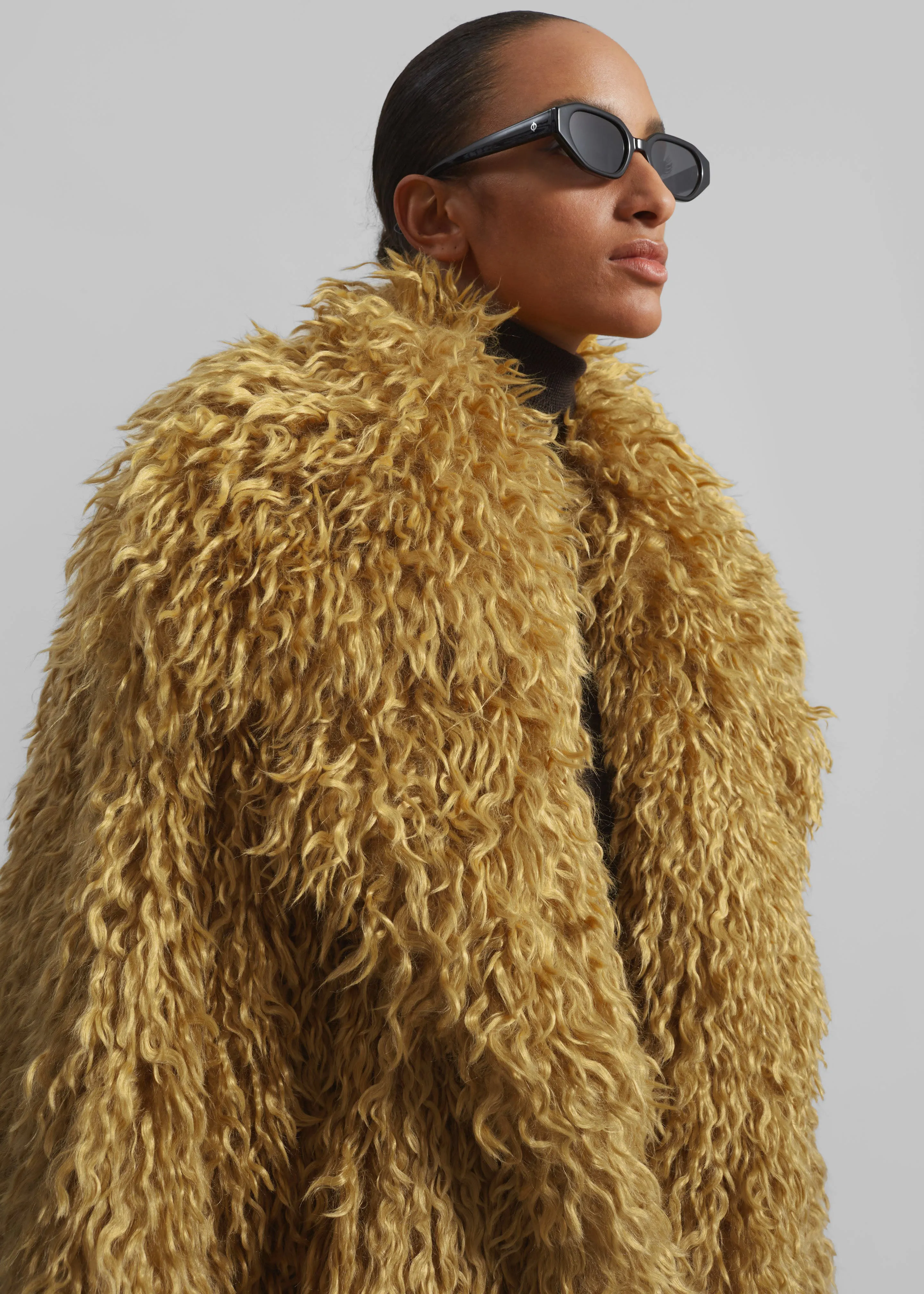 Zermatt Faux Fur Coat - Mustard sold by Frankie Shop product image thumbnail 2
