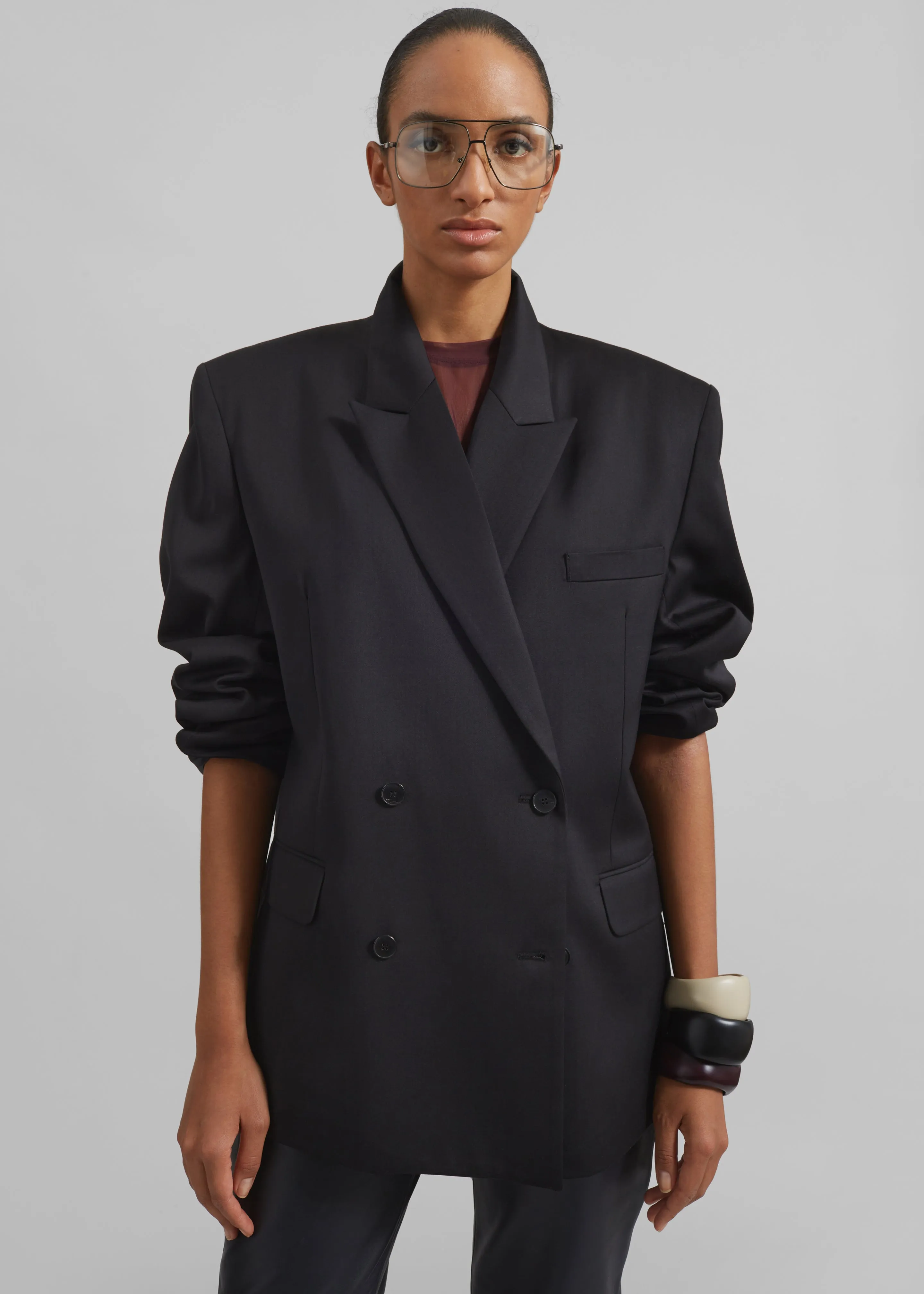 Wiveton Double Breasted Blazer - Black sold by Frankie Shop