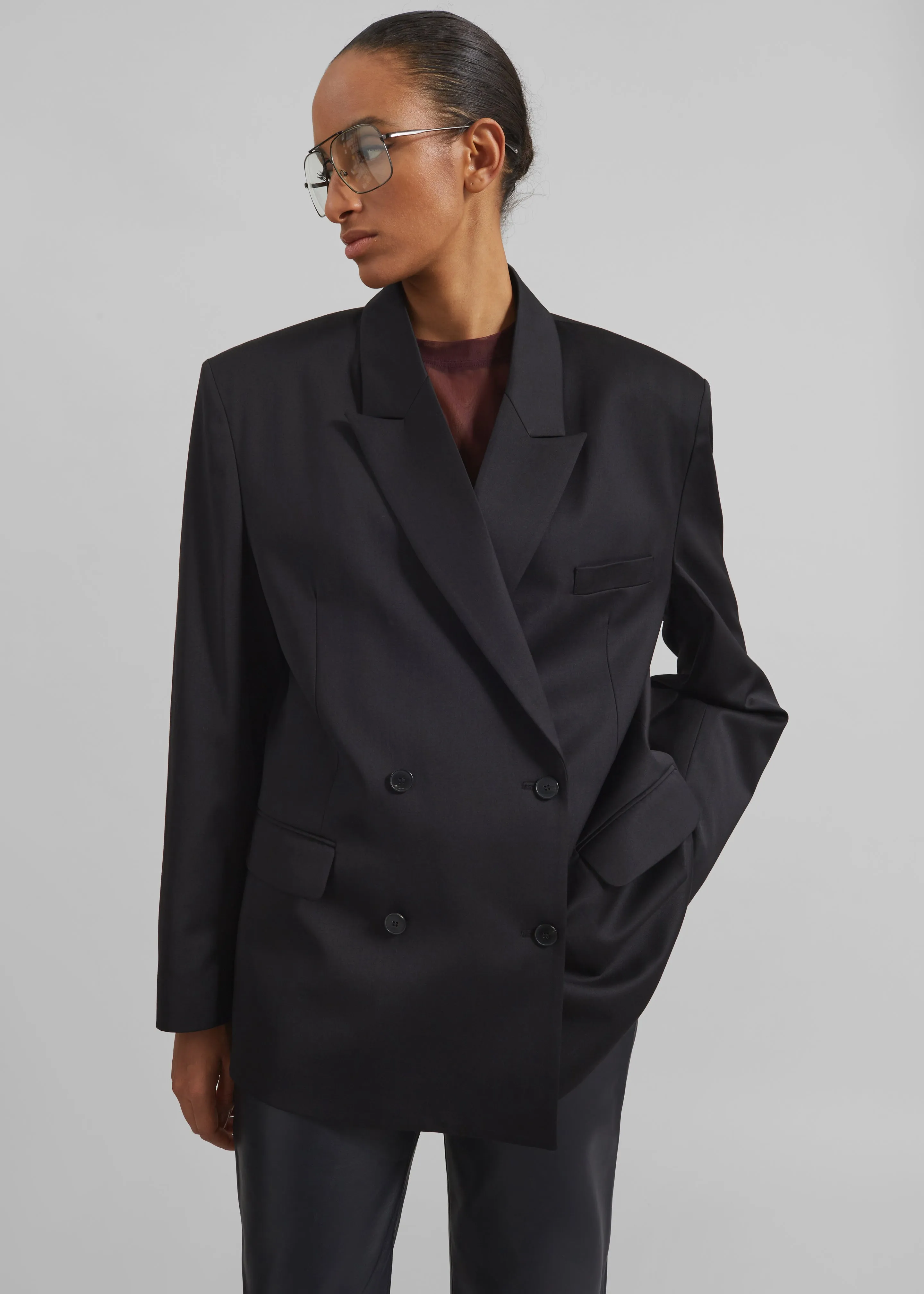 Wiveton Double Breasted Blazer - Black sold by Frankie Shop product image thumbnail 5