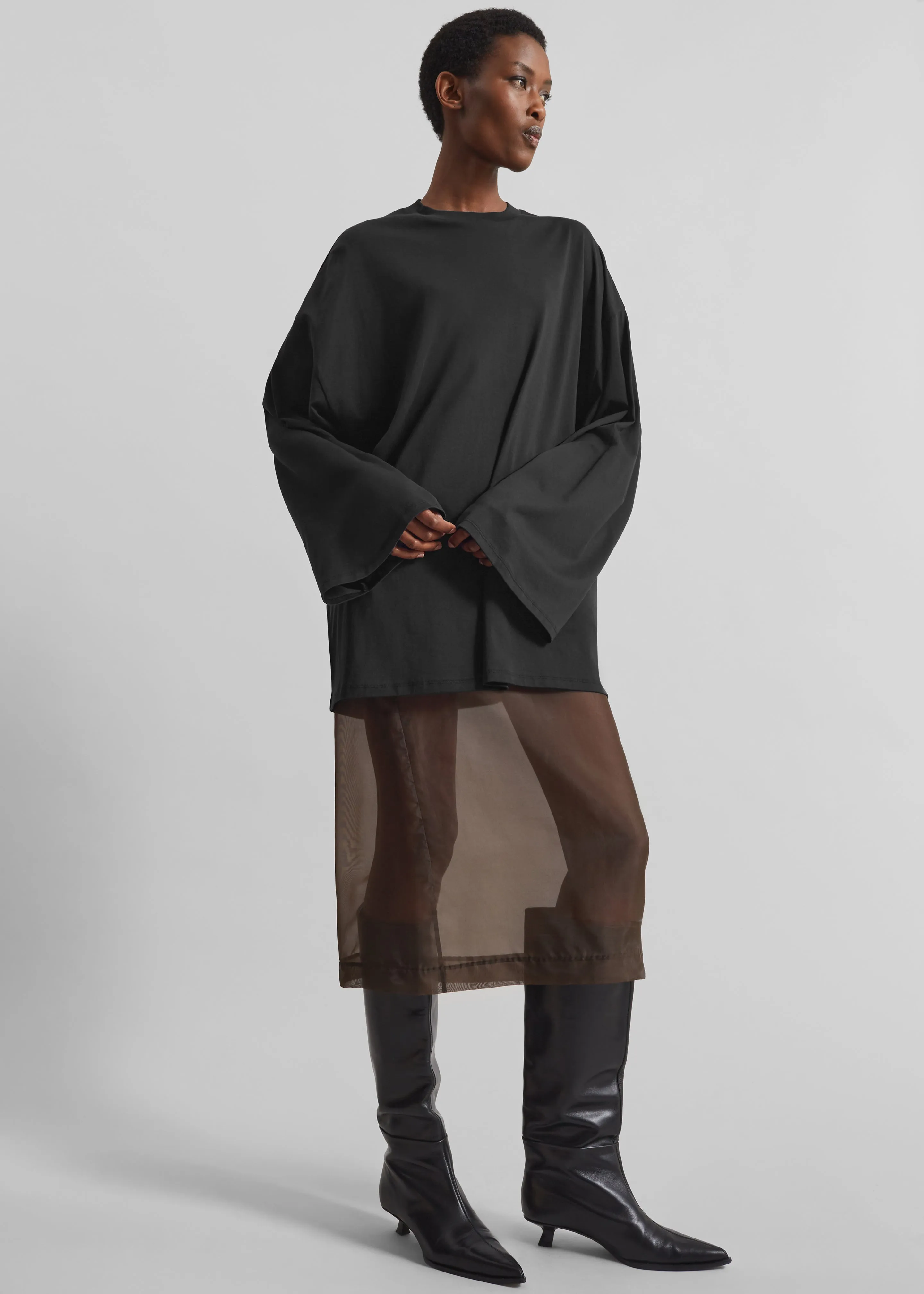 Rio Oversized Sleeve Tee - Black sold by Frankie Shop product image thumbnail 4