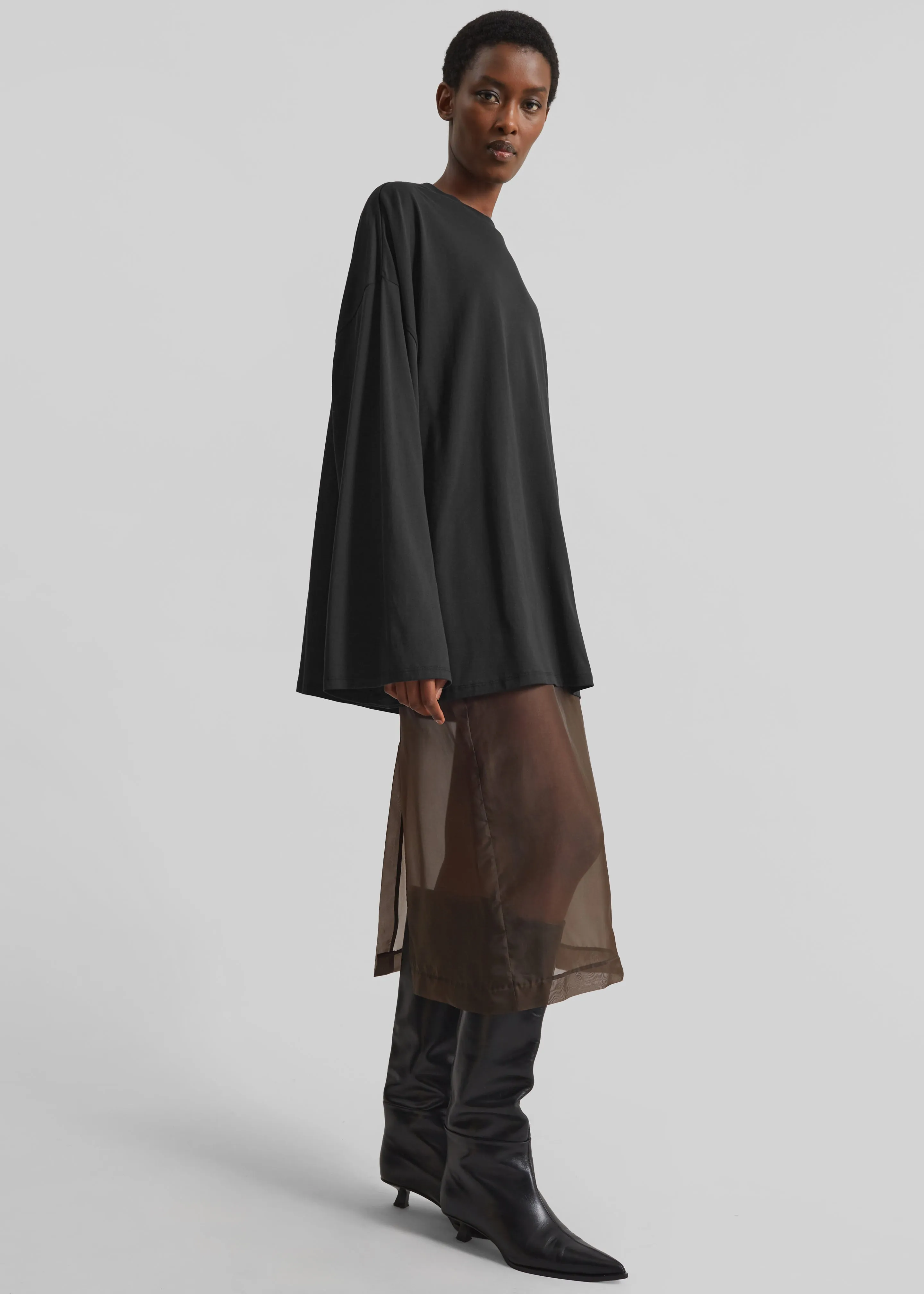 Rio Oversized Sleeve Tee - Black sold by Frankie Shop