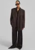 Linnea Oversized Wool Blazer - Brown sold by Frankie Shop