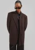 Linnea Oversized Wool Blazer - Brown sold by Frankie Shop