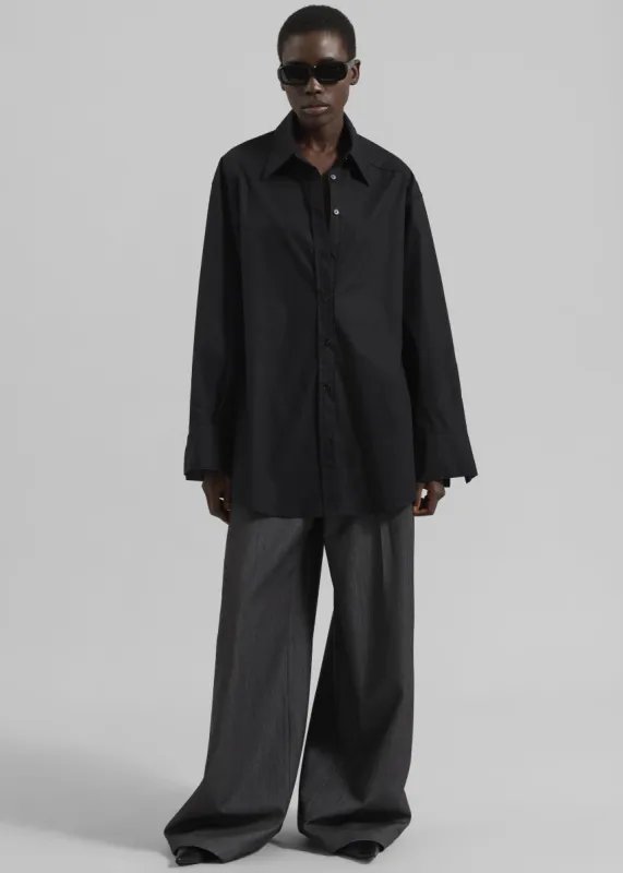Kent Button Up Shirt - Black sold by Frankie Shop