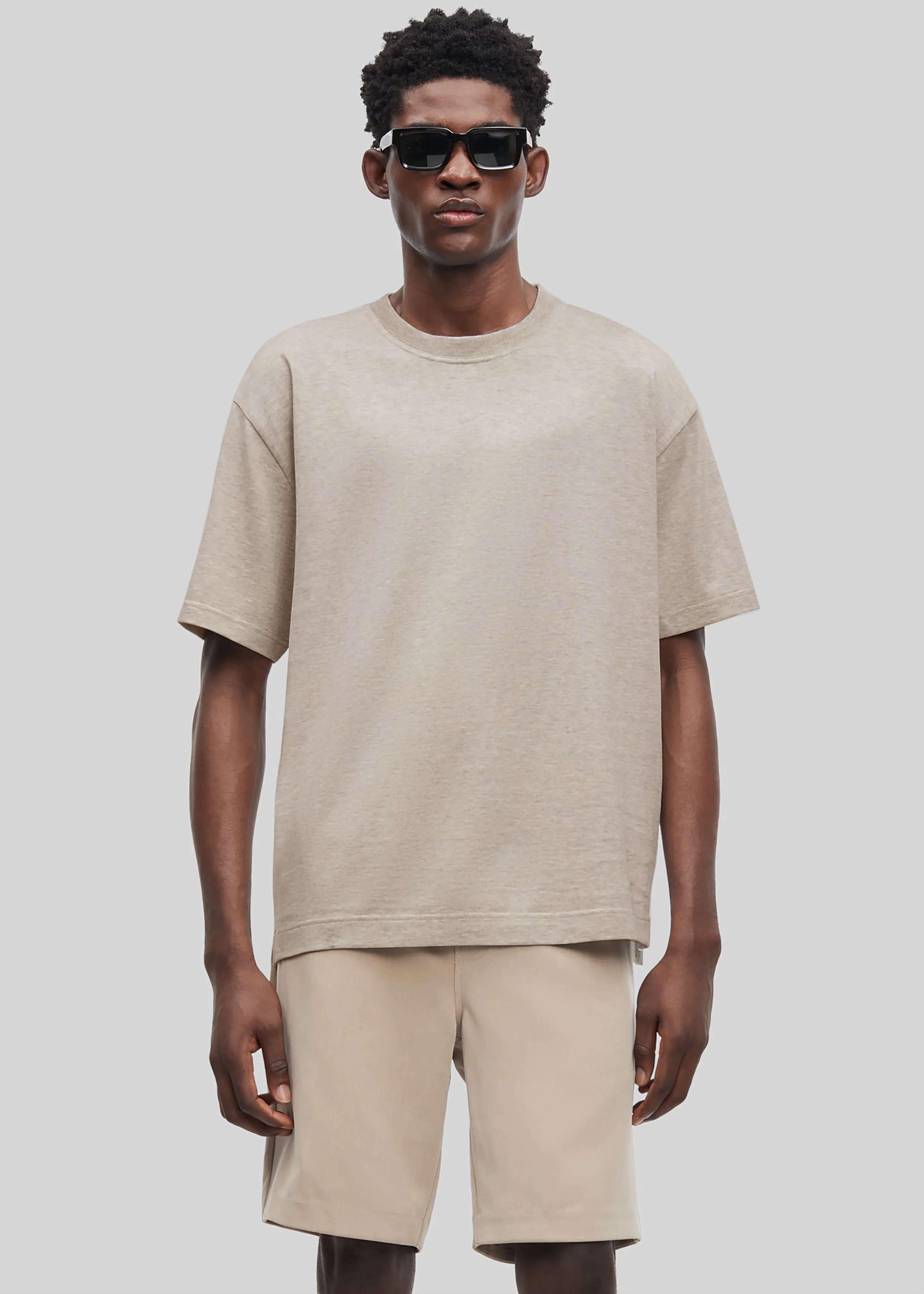 Samsøe Samsøe Saparker T-Shirt - Greige Melange sold by Frankie Shop