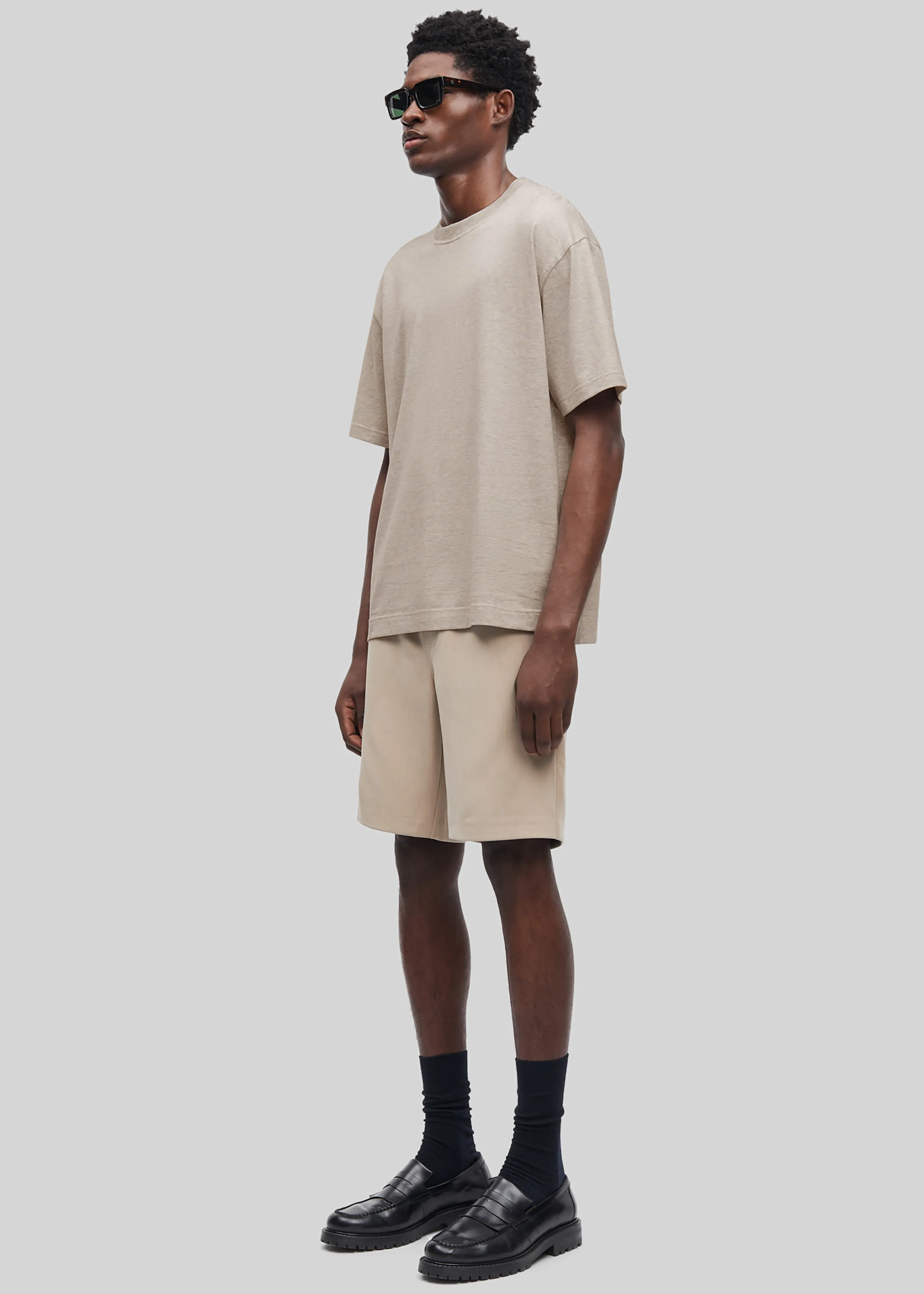 Samsøe Samsøe Saparker T-Shirt - Greige Melange sold by Frankie Shop product image thumbnail 4