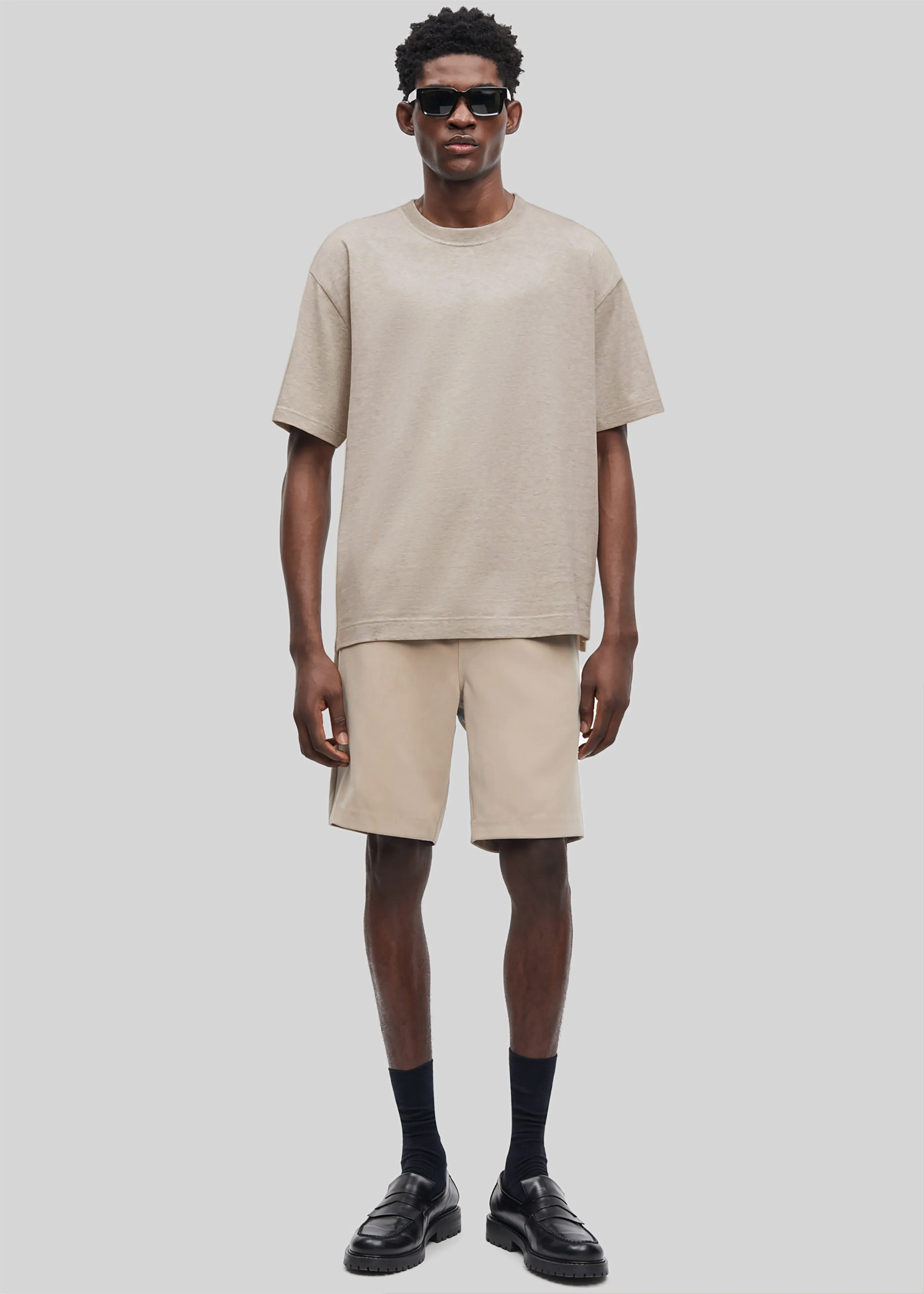 Samsøe Samsøe Saparker T-Shirt - Greige Melange sold by Frankie Shop product image thumbnail 2