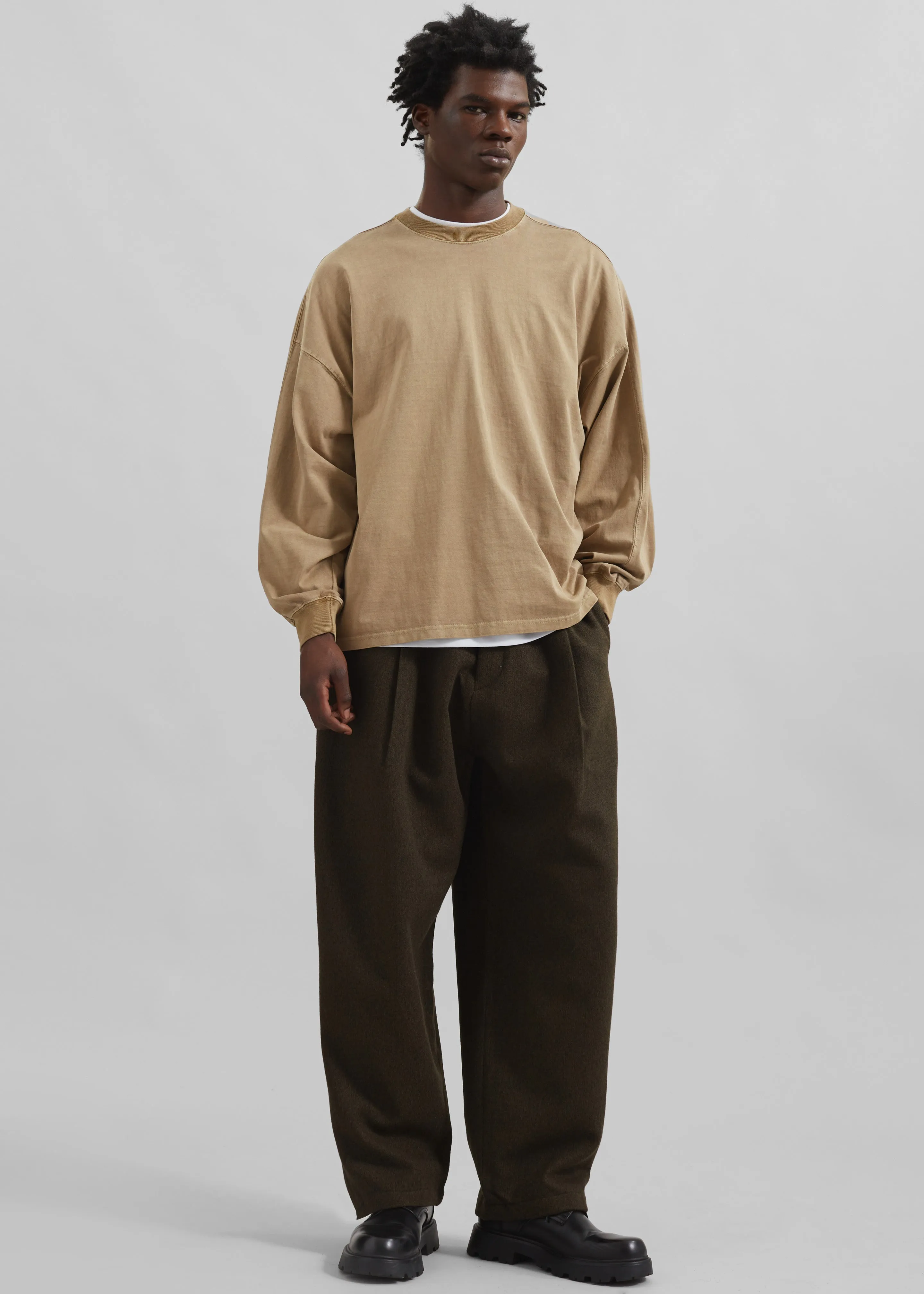 Collins Long Sleeve Tee - Camel sold by Frankie Shop product image thumbnail 3