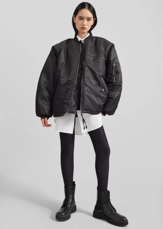 Volme Padded Bomber Jacket - Black sold by Frankie Shop
