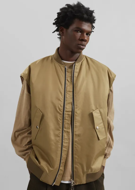 Astra Sleeveless Jacket - Olive made by Frankie Shop