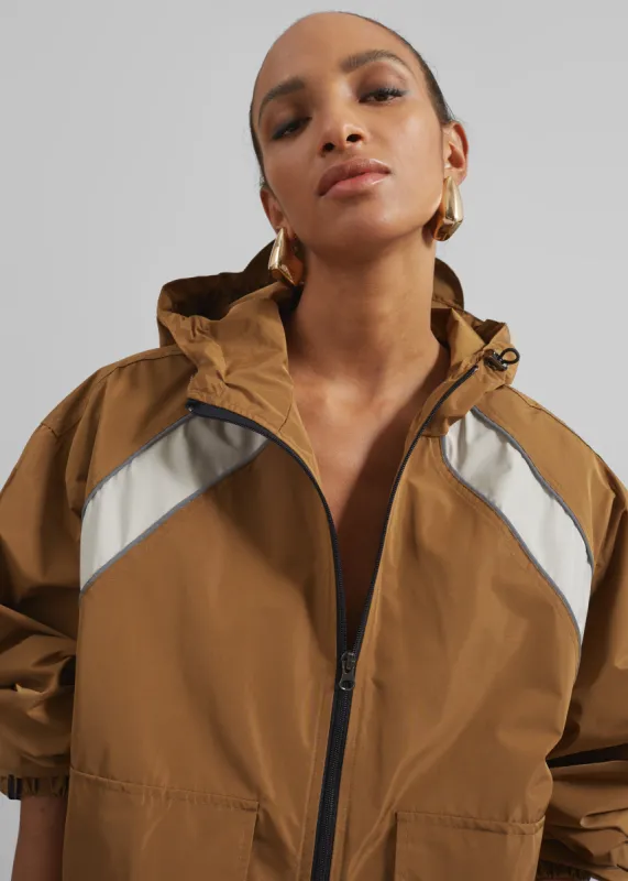 Navan Windbreaker Cargo Jacket - Brown sold by Frankie Shop