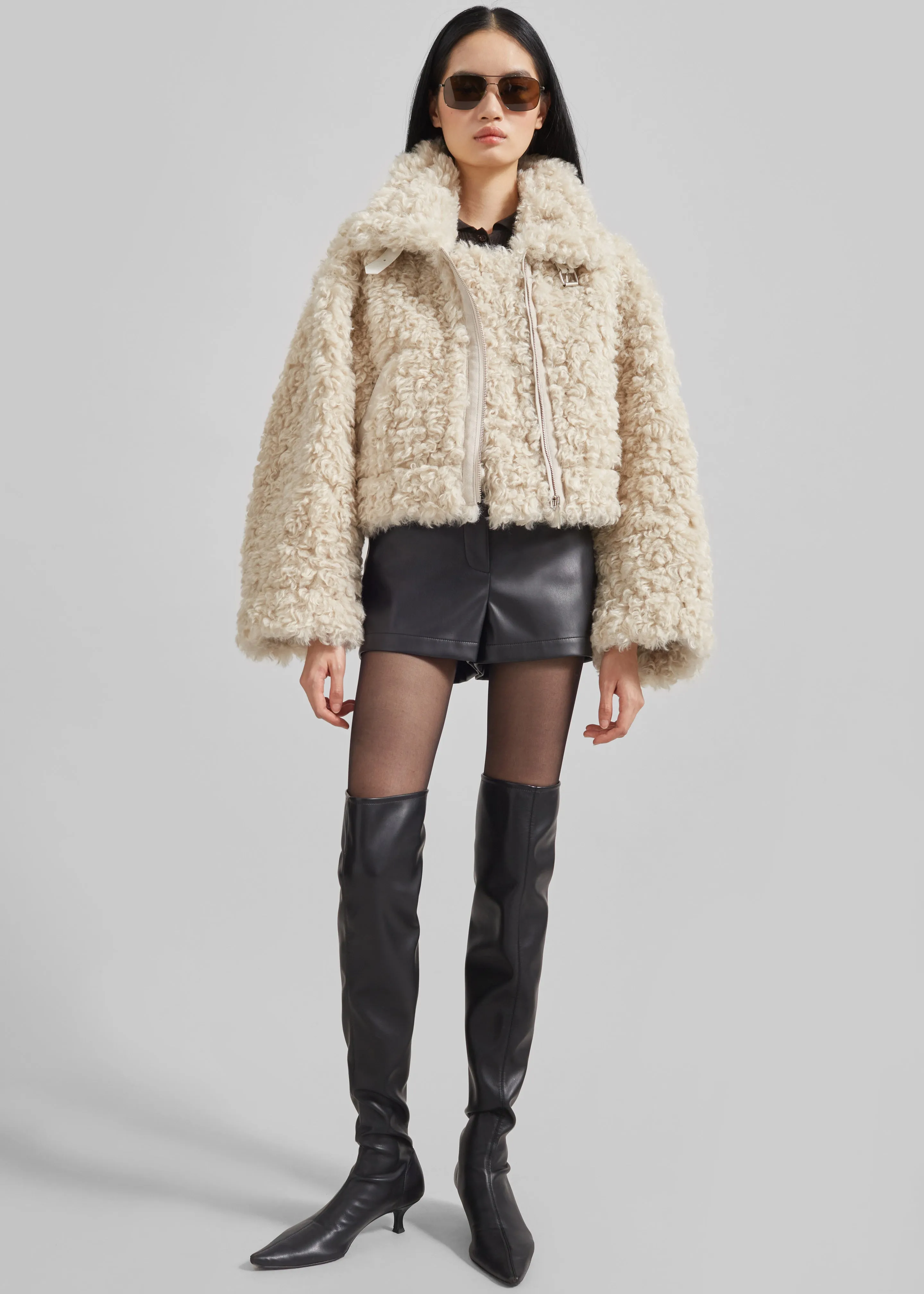 Skov Faux Shearling Jacket - Ivory sold by Frankie Shop product image thumbnail 4