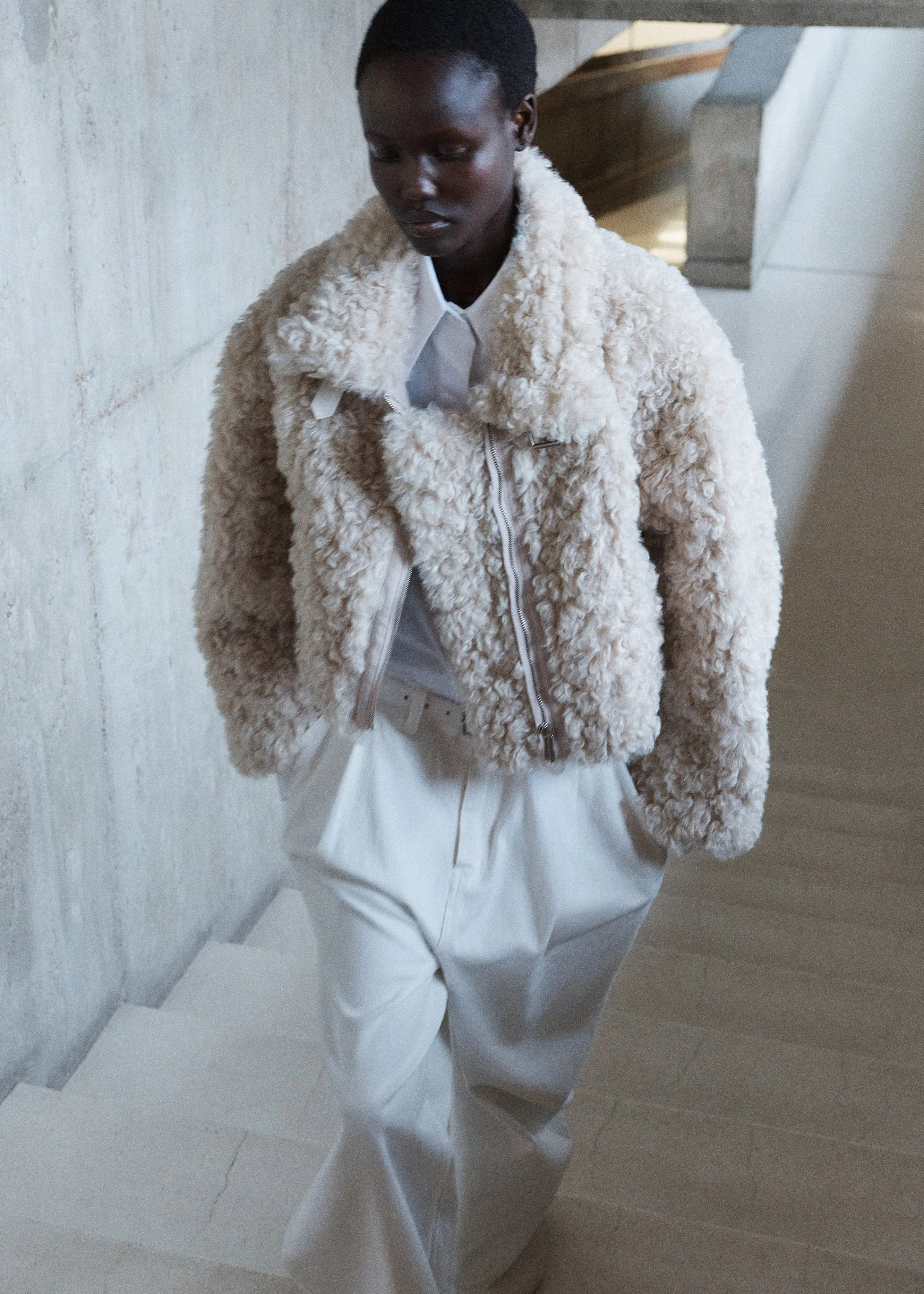 Skov Faux Shearling Jacket - Ivory sold by Frankie Shop product image thumbnail 3