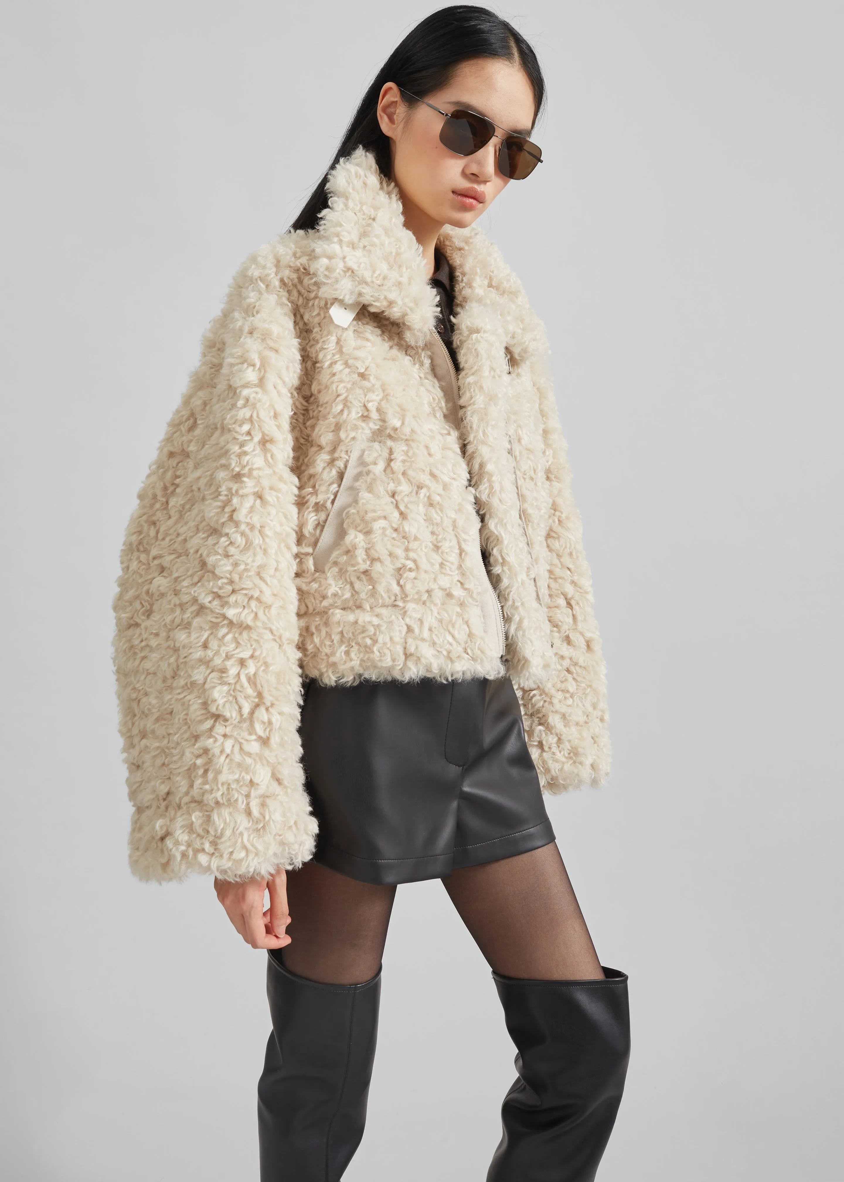 Skov Faux Shearling Jacket - Ivory sold by Frankie Shop product image thumbnail 2