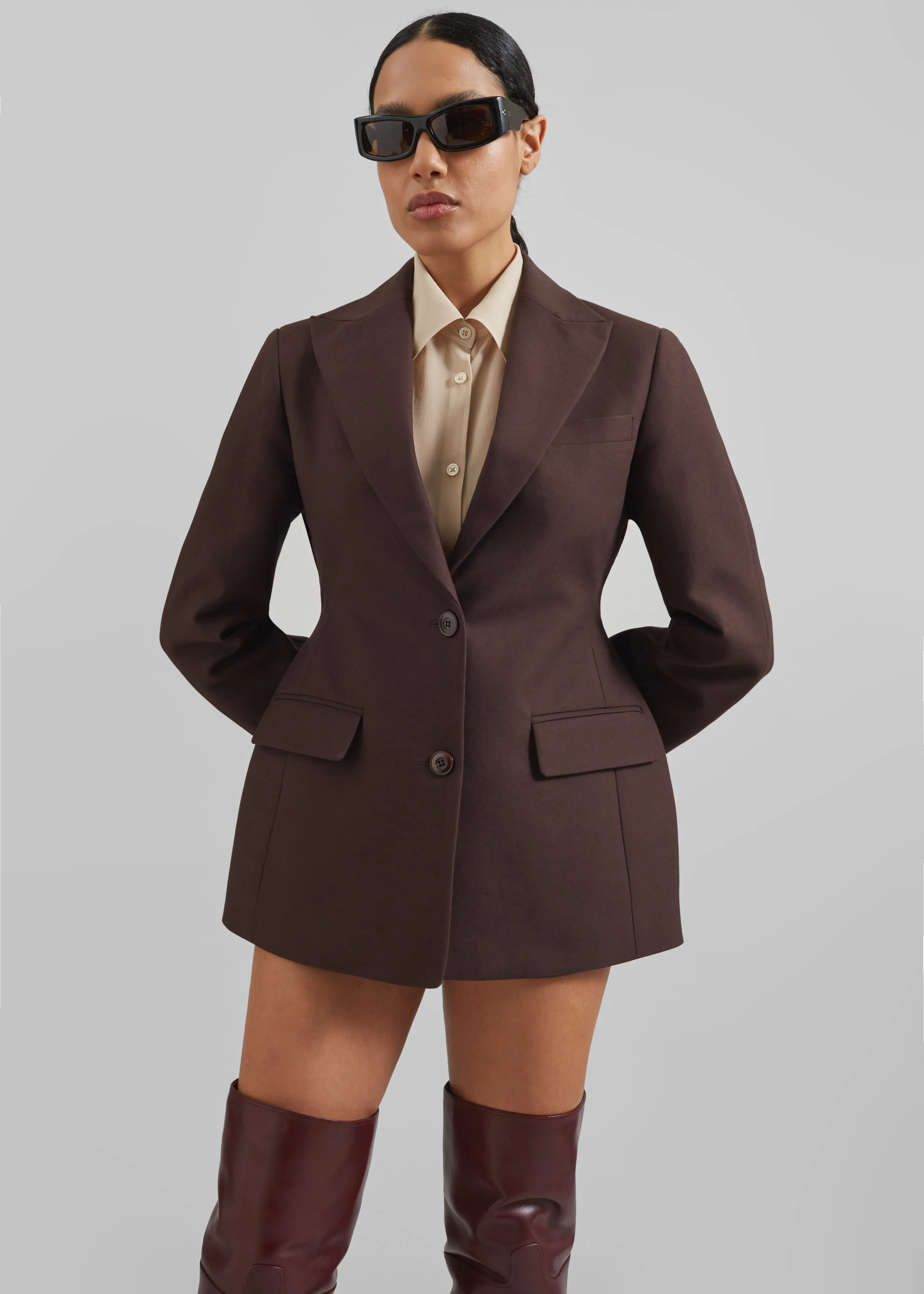 Colette Hourglass Blazer - Dark Brown sold by Frankie Shop product image thumbnail 5