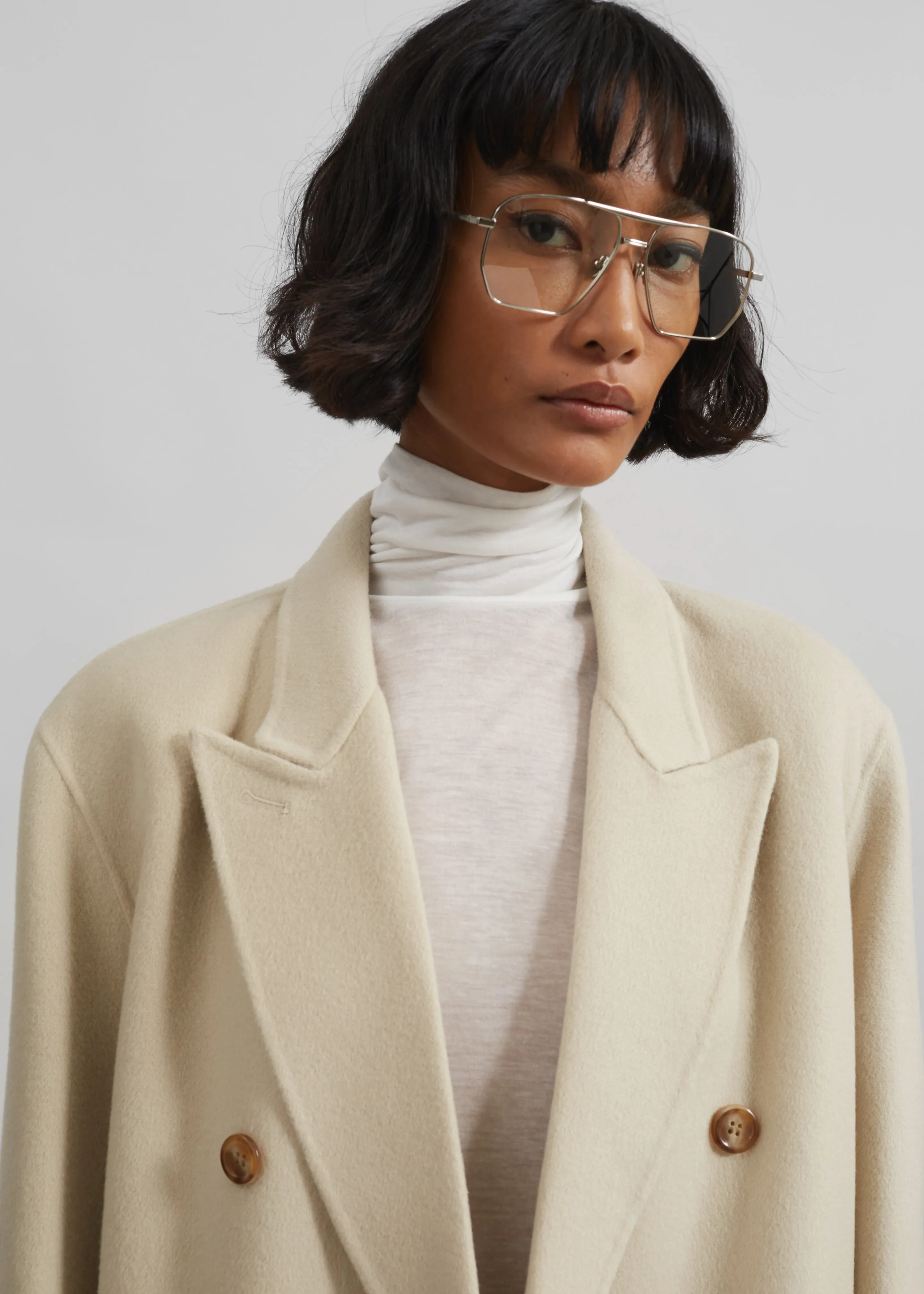 Maese Wool Coat - Light Beige sold by Frankie Shop product image thumbnail 2