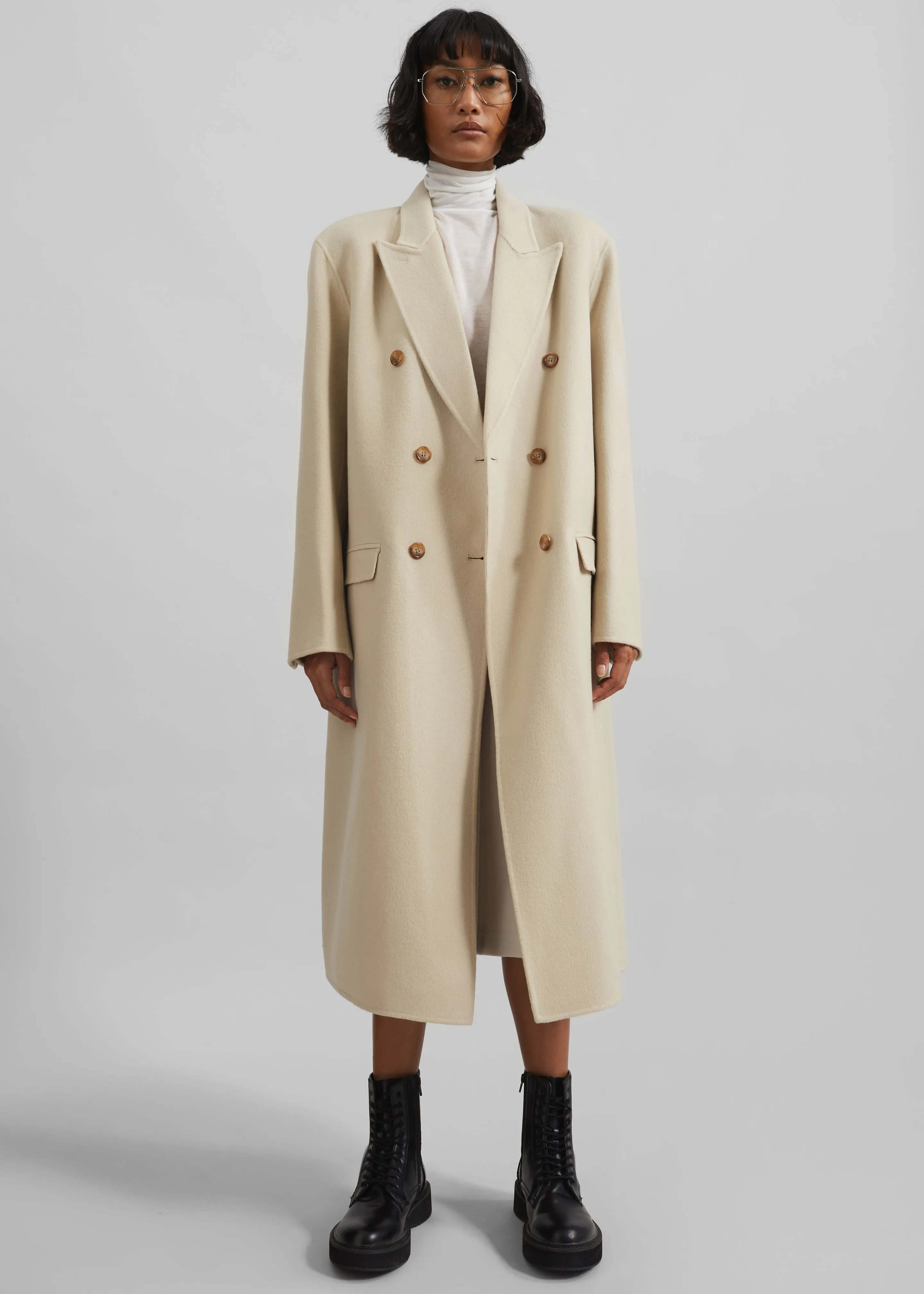 Maese Wool Coat - Light Beige sold by Frankie Shop product image thumbnail 5