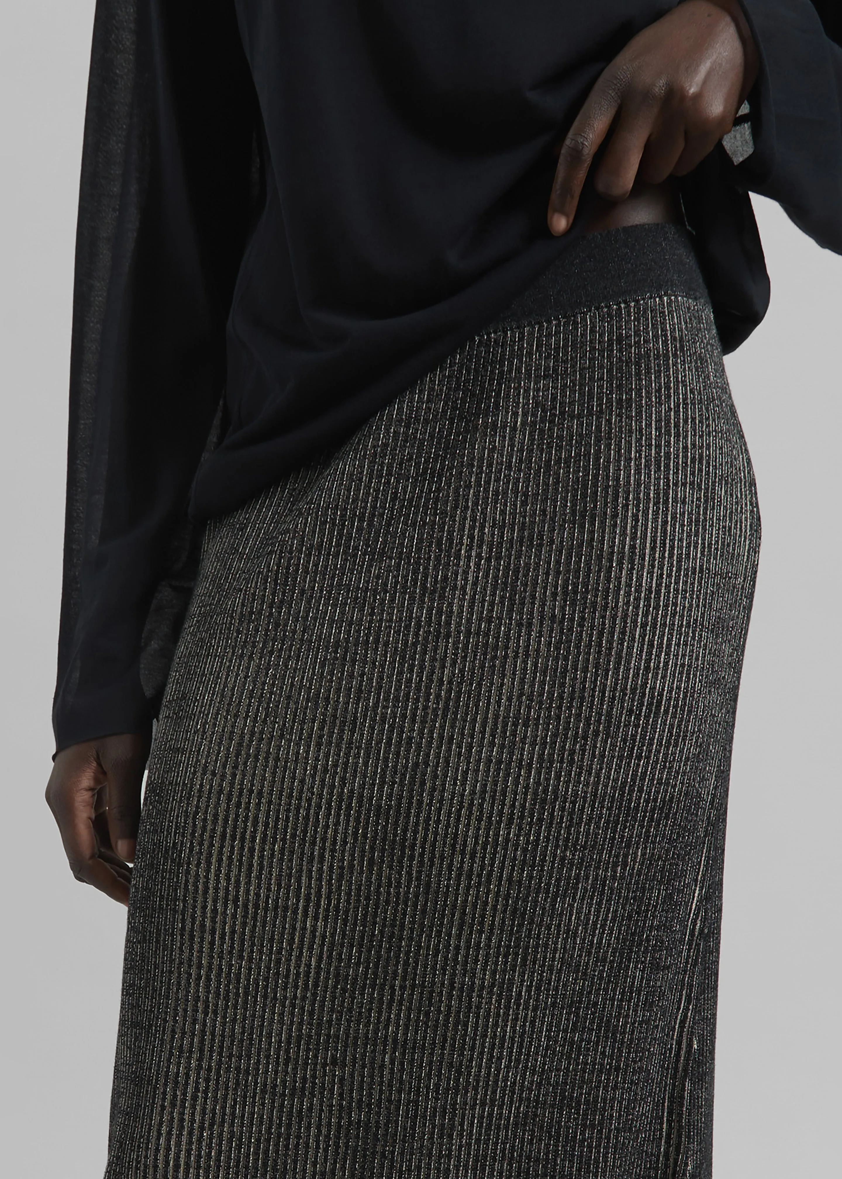 Samsøe Samsøe Sacheryl Skirt - Black Melange sold by Frankie Shop product image thumbnail 3