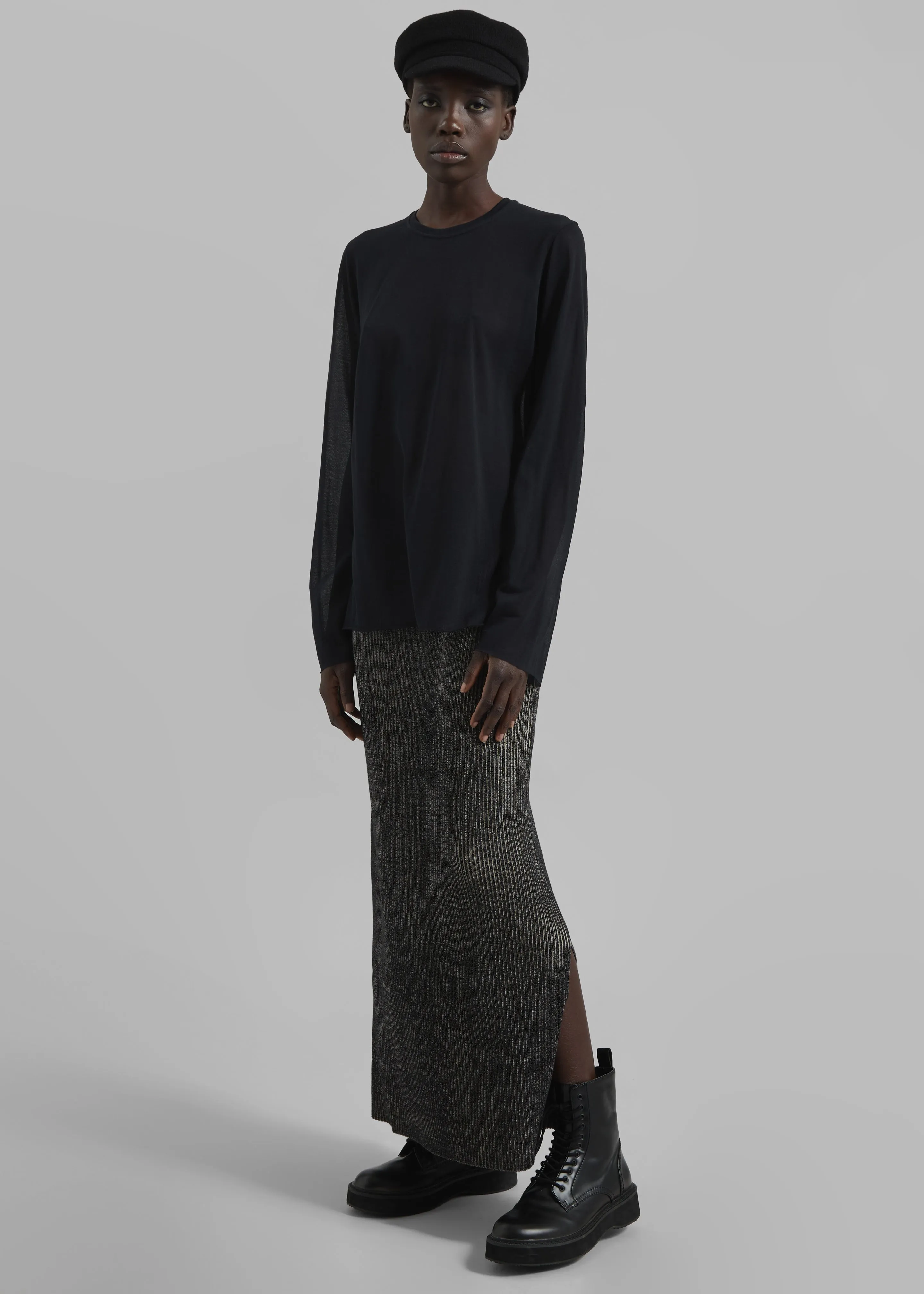 Samsøe Samsøe Sacheryl Skirt - Black Melange sold by Frankie Shop