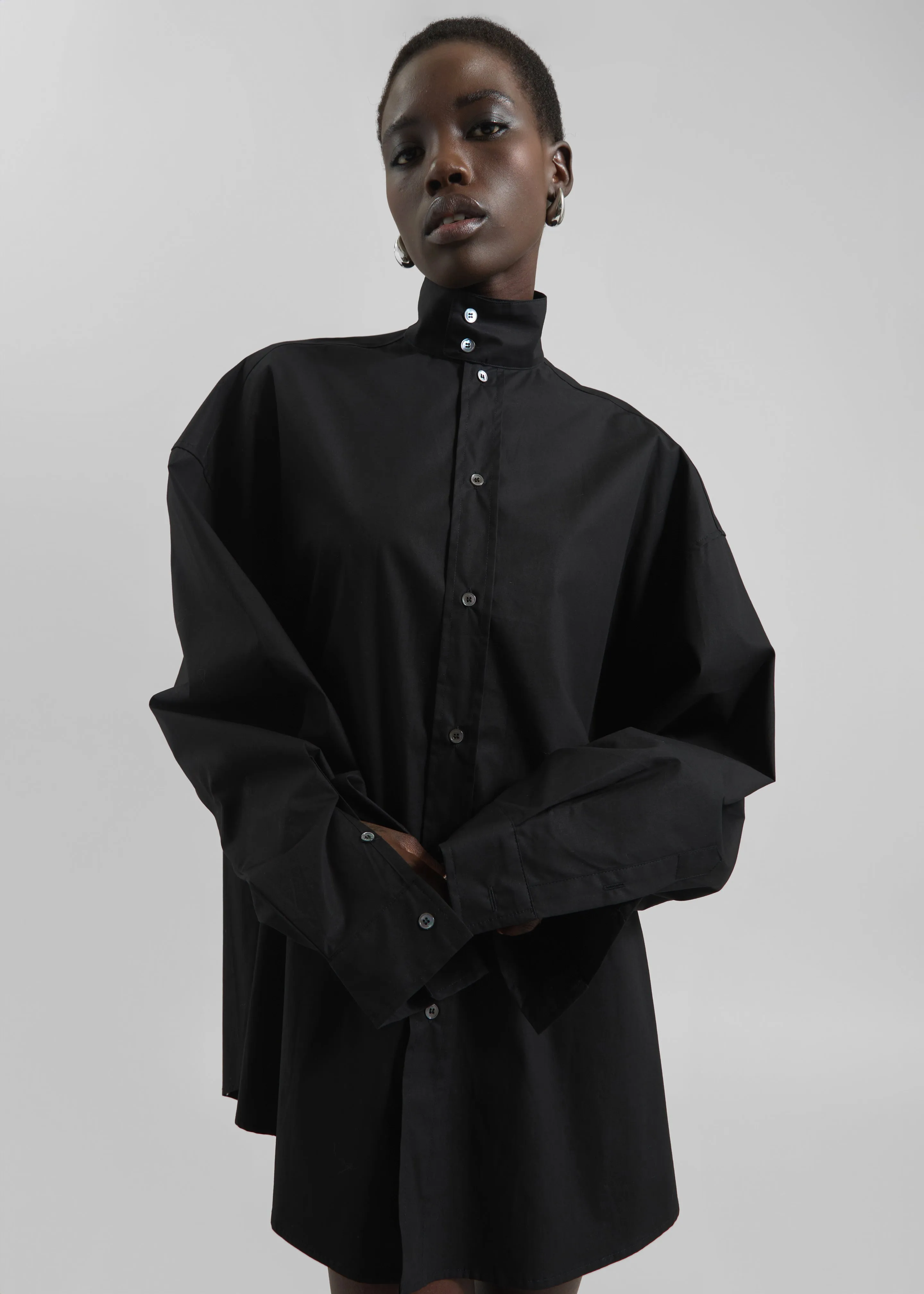 Riken Oversized Shirt - Black sold by Frankie Shop product image thumbnail 4