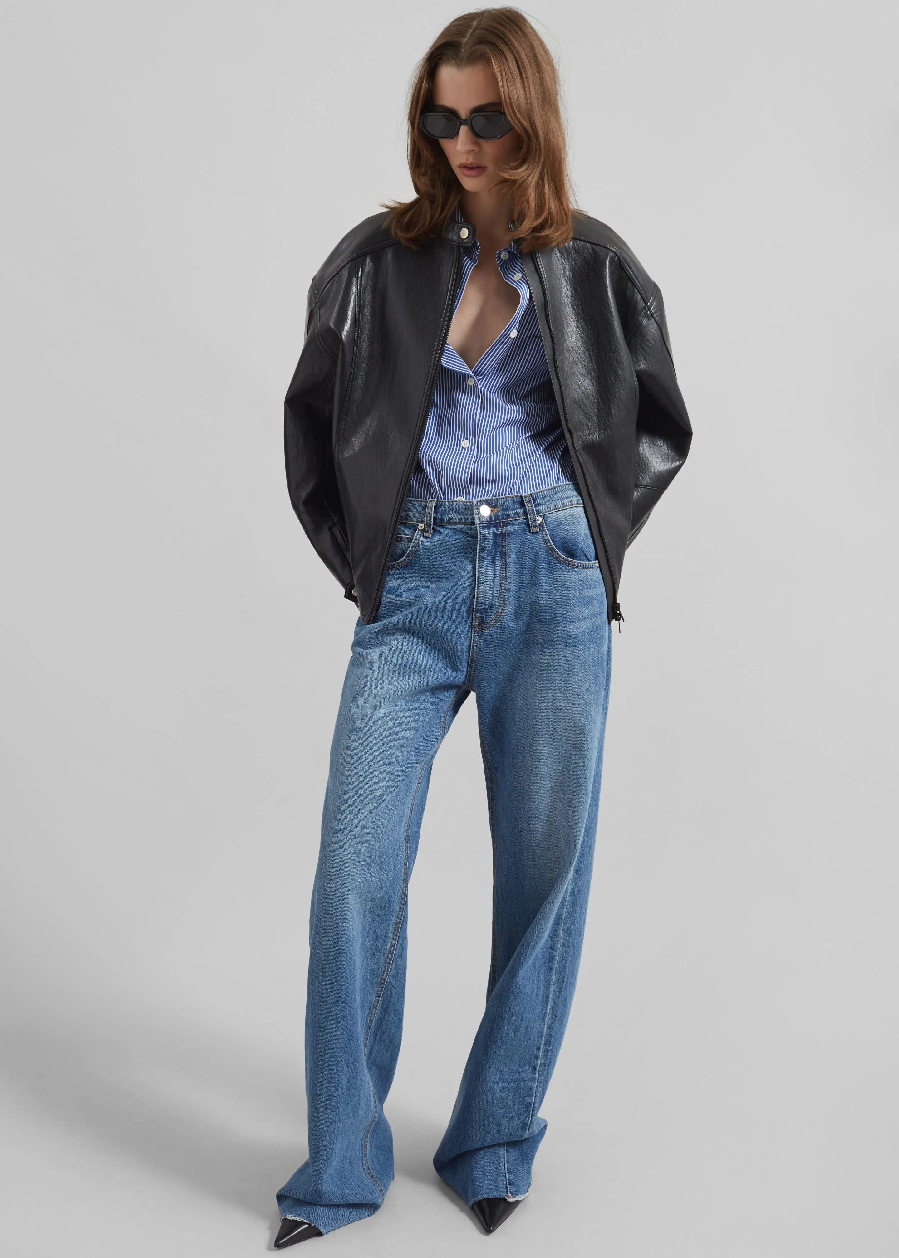 Wismar Faux Leather Jacket - Black sold by Frankie Shop product image thumbnail 5