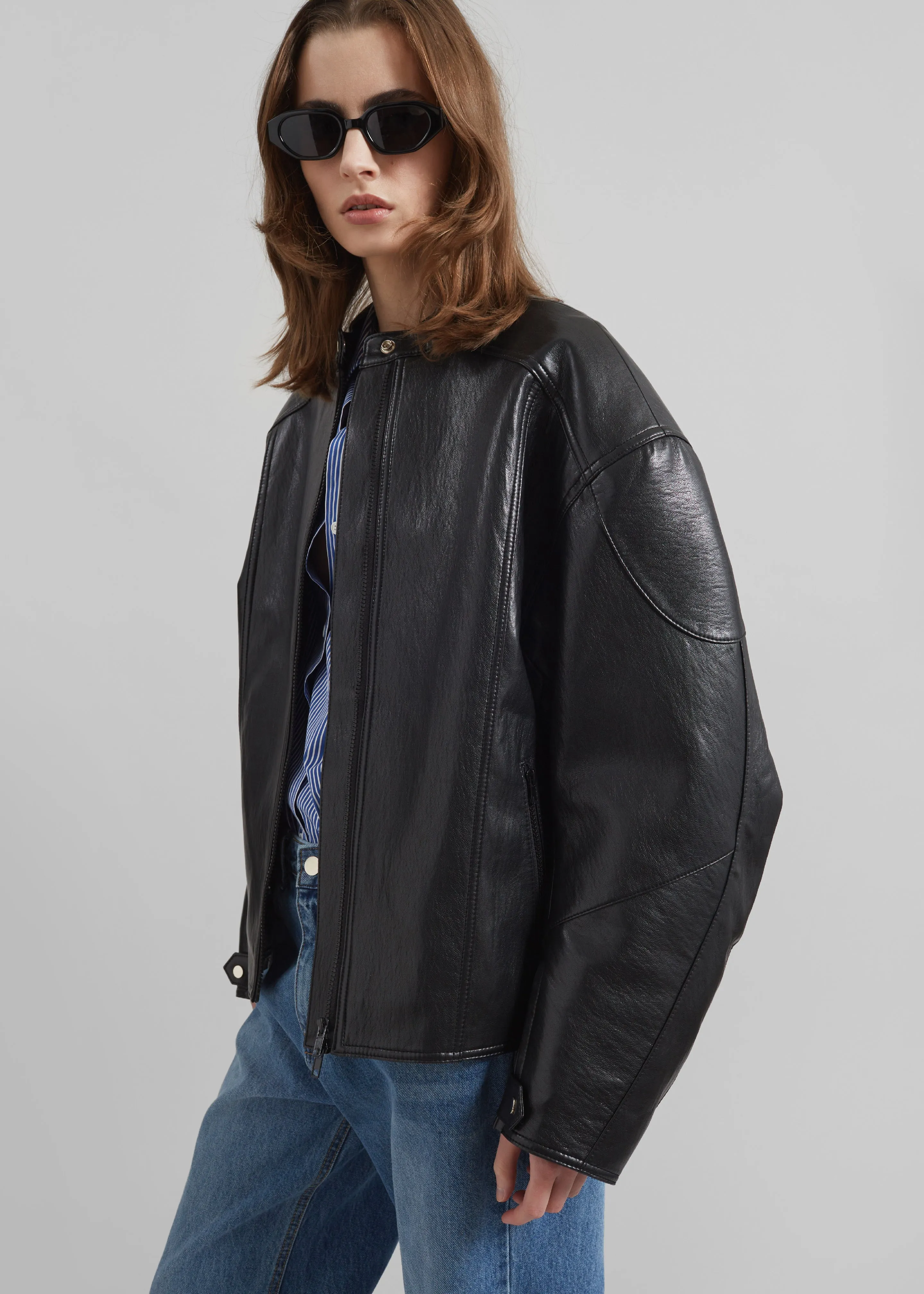 Wismar Faux Leather Jacket - Black sold by Frankie Shop product image thumbnail 2