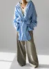 Birkholm Double Sleeve Tie Shirt - Blue sold by Frankie Shop