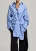 Birkholm Double Sleeve Tie Shirt - Blue sold by Frankie Shop
