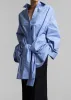 Birkholm Double Sleeve Tie Shirt - Blue sold by Frankie Shop