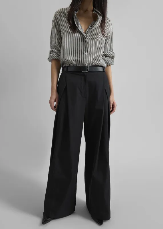 Ballia Pleated Pants - Black sold by Frankie Shop