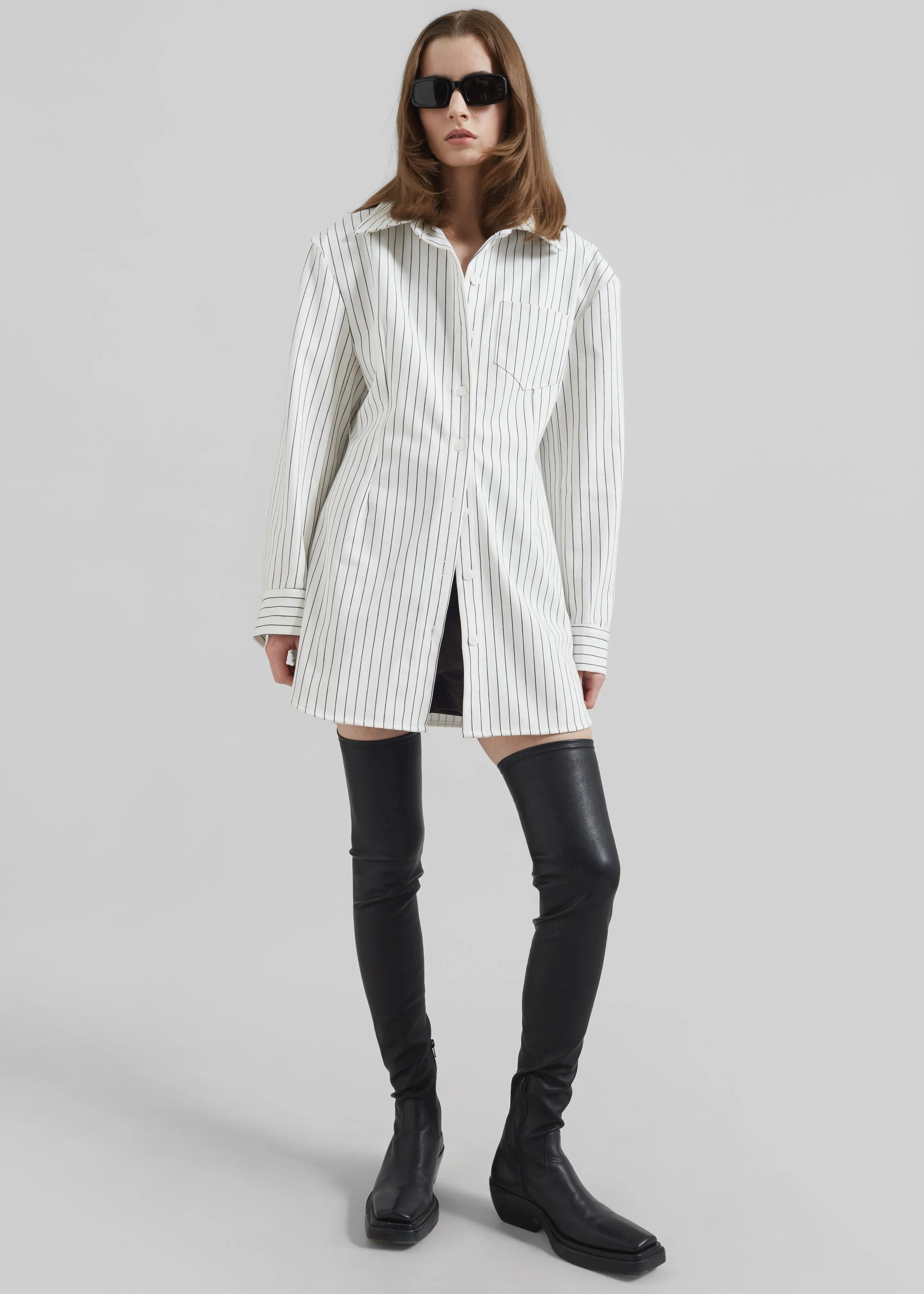 Sterford Pocket Shirt - White/Black Stripe sold by Frankie Shop product image thumbnail 3