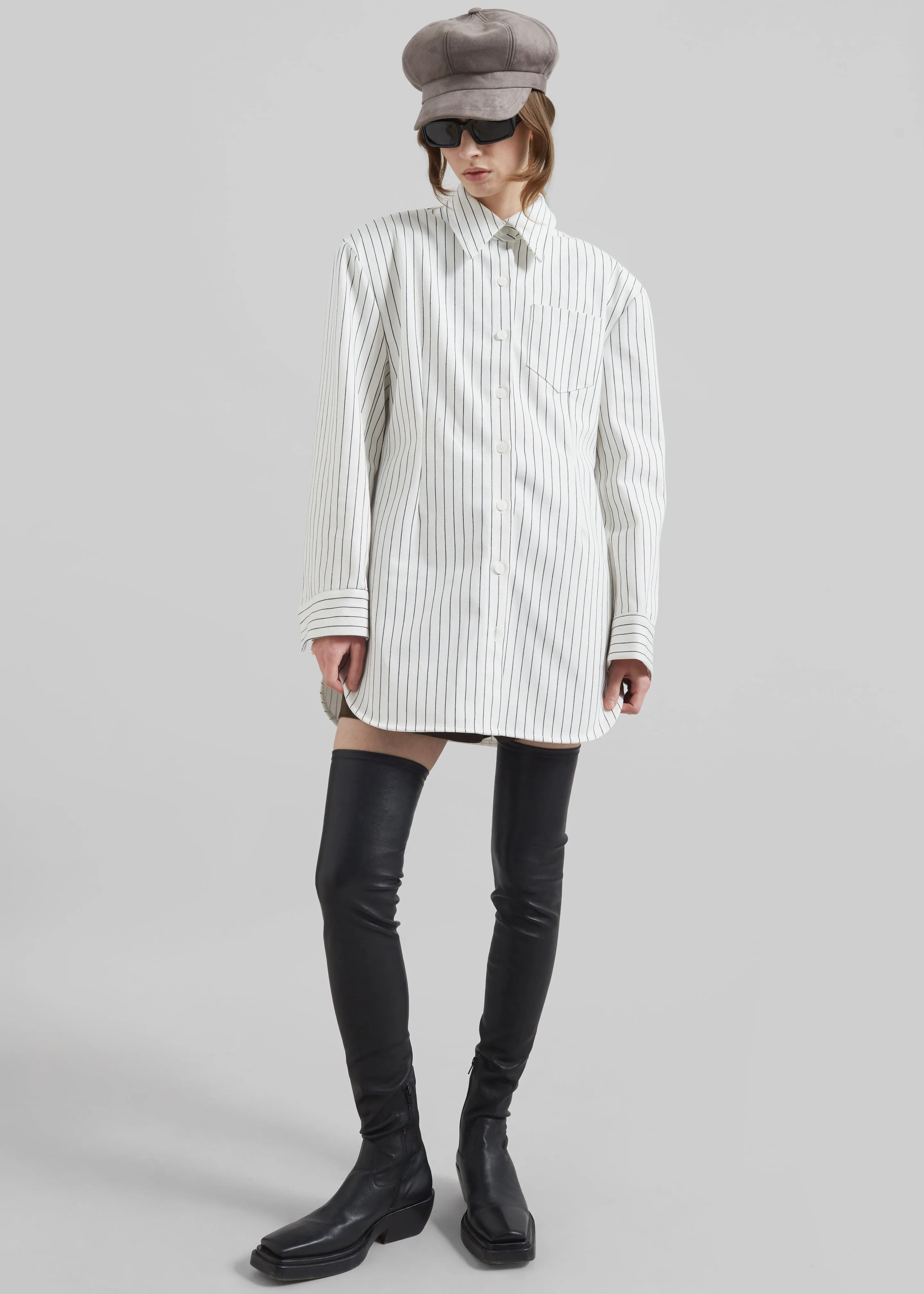 Sterford Pocket Shirt - White/Black Stripe sold by Frankie Shop product image thumbnail 5