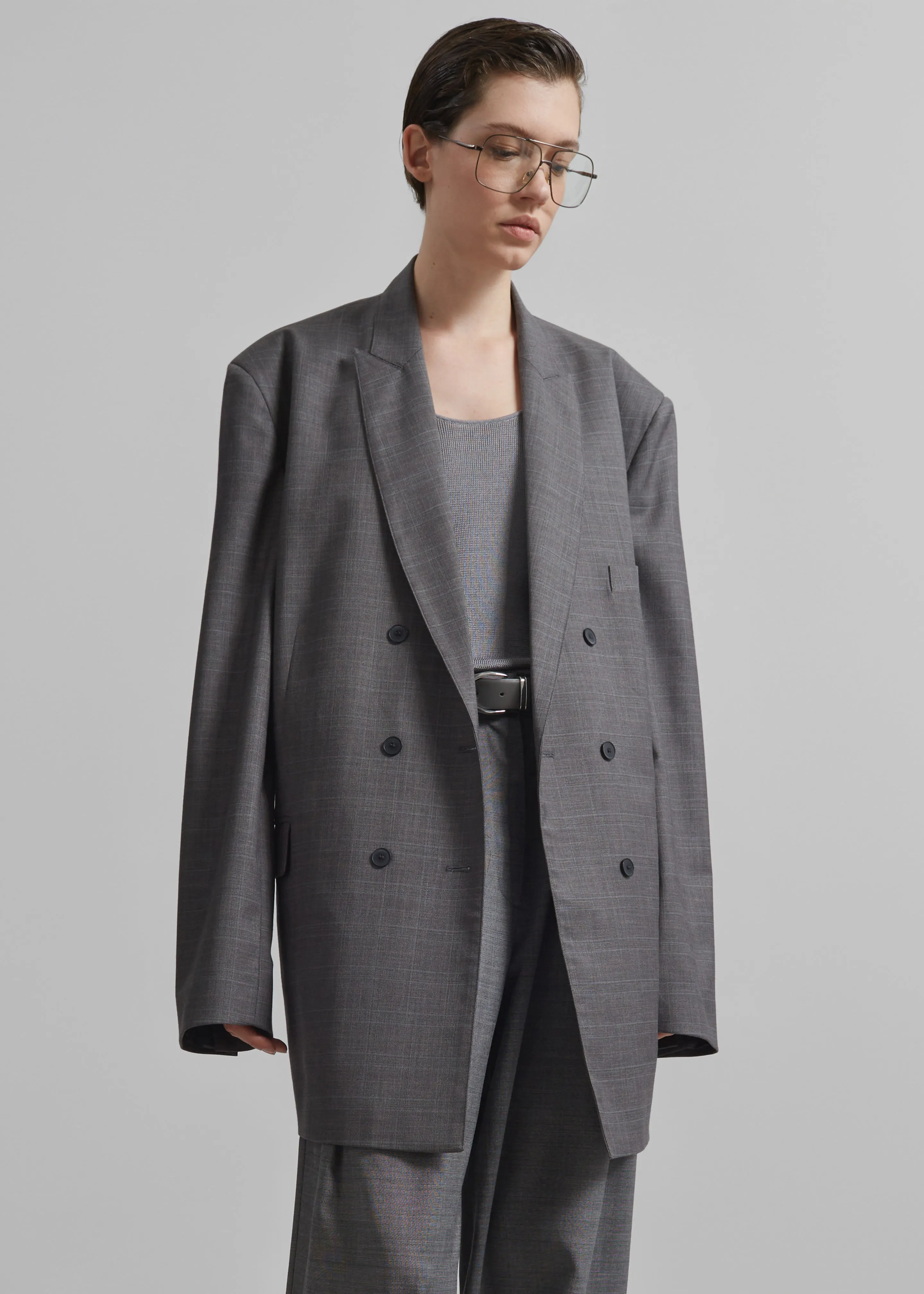 Verdat Oversized Blazer - Grey sold by Frankie Shop product image thumbnail 2