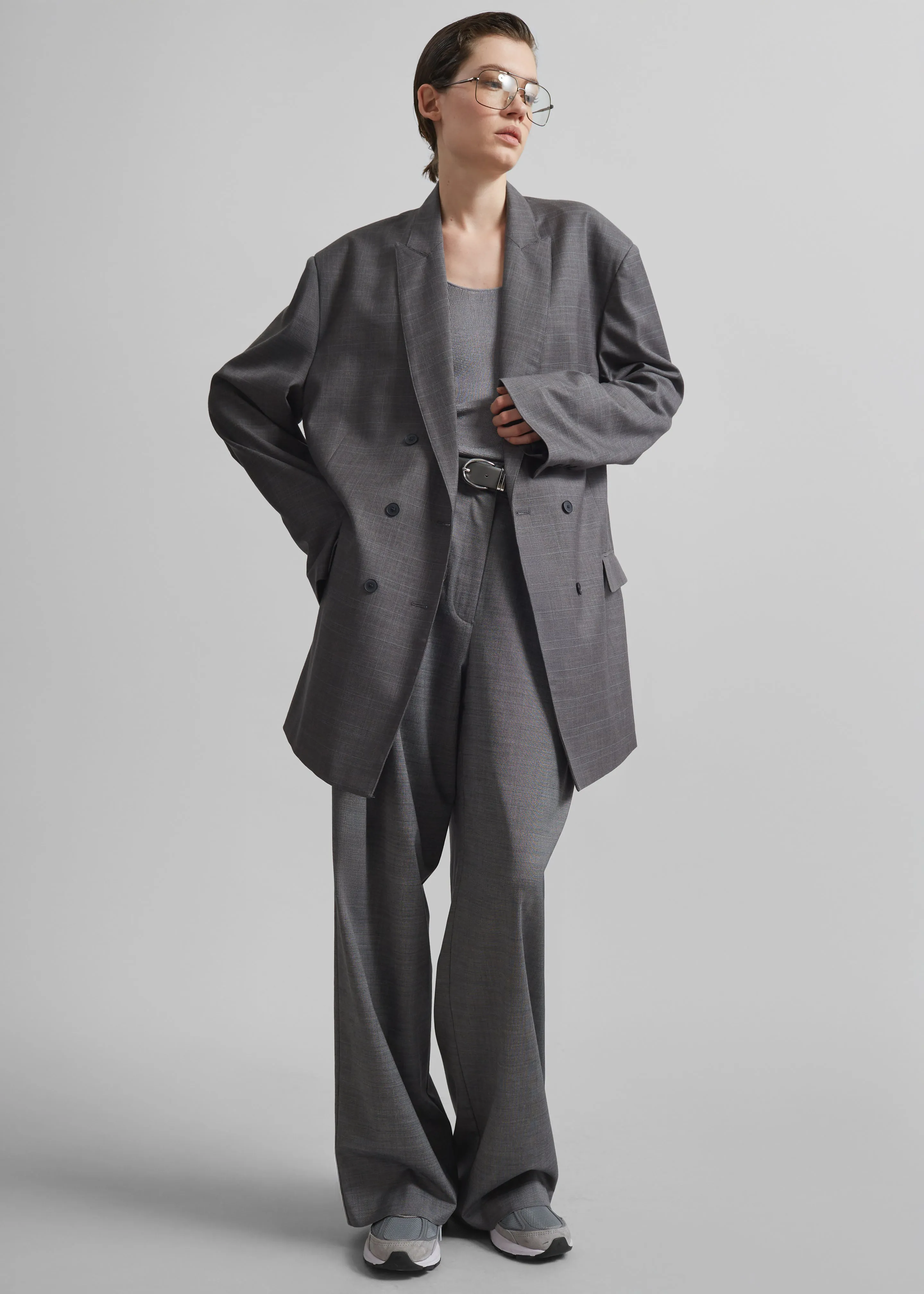 Verdat Oversized Blazer - Grey sold by Frankie Shop product image thumbnail 3