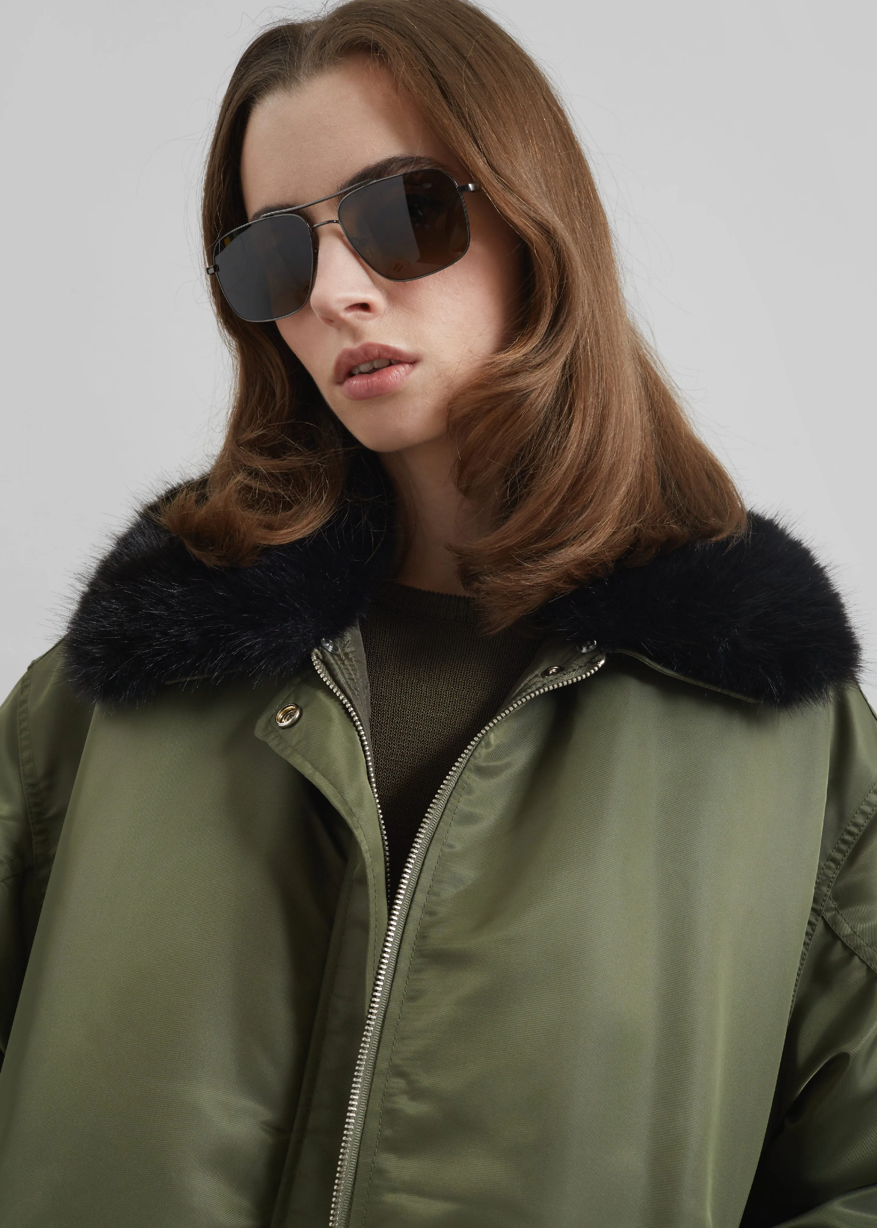 Brecon Padded Bomber Jacket - Olive sold by Frankie Shop product image thumbnail 3