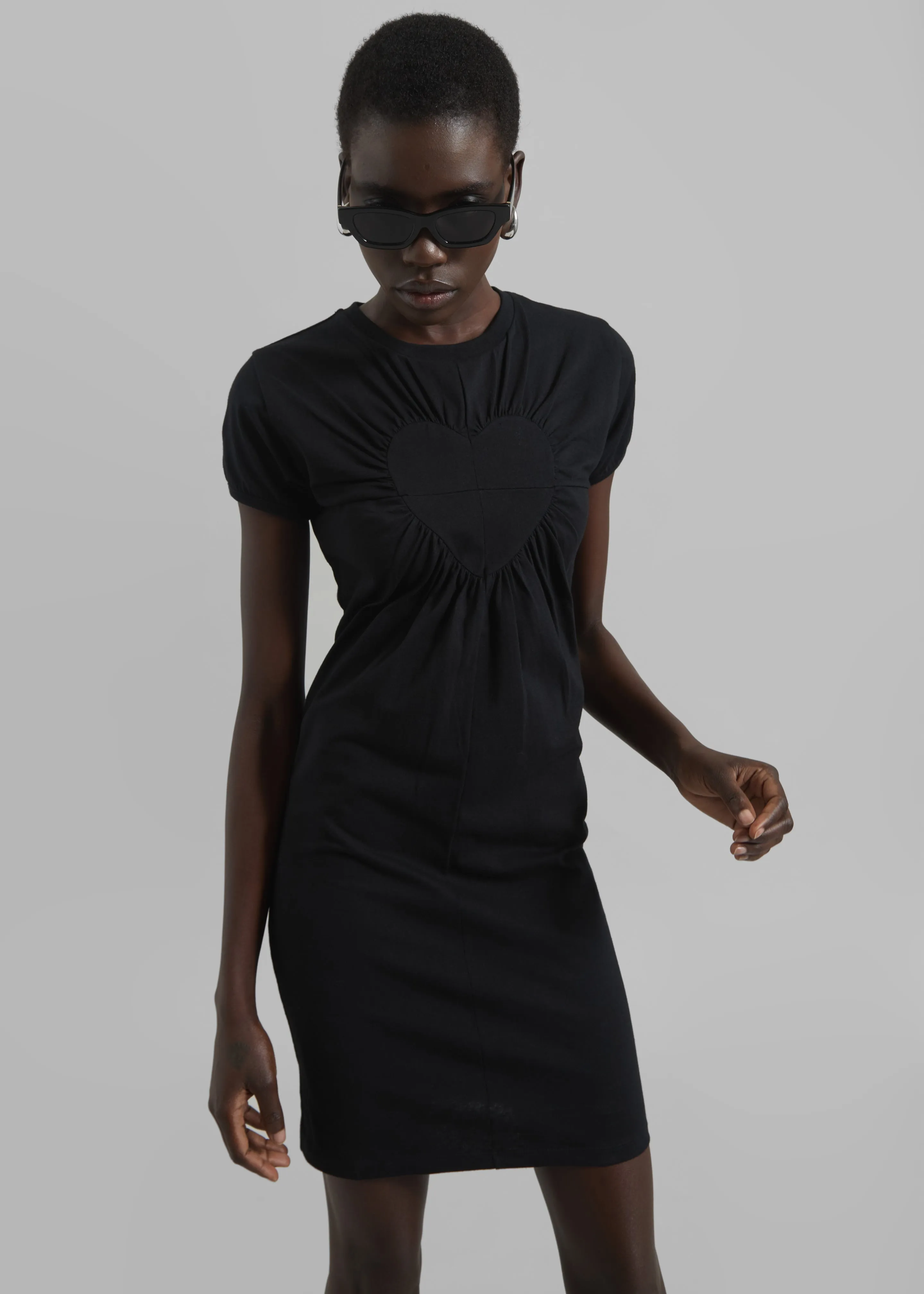 Coperni Gathered Heart Dress - Black sold by Frankie Shop product image thumbnail 4