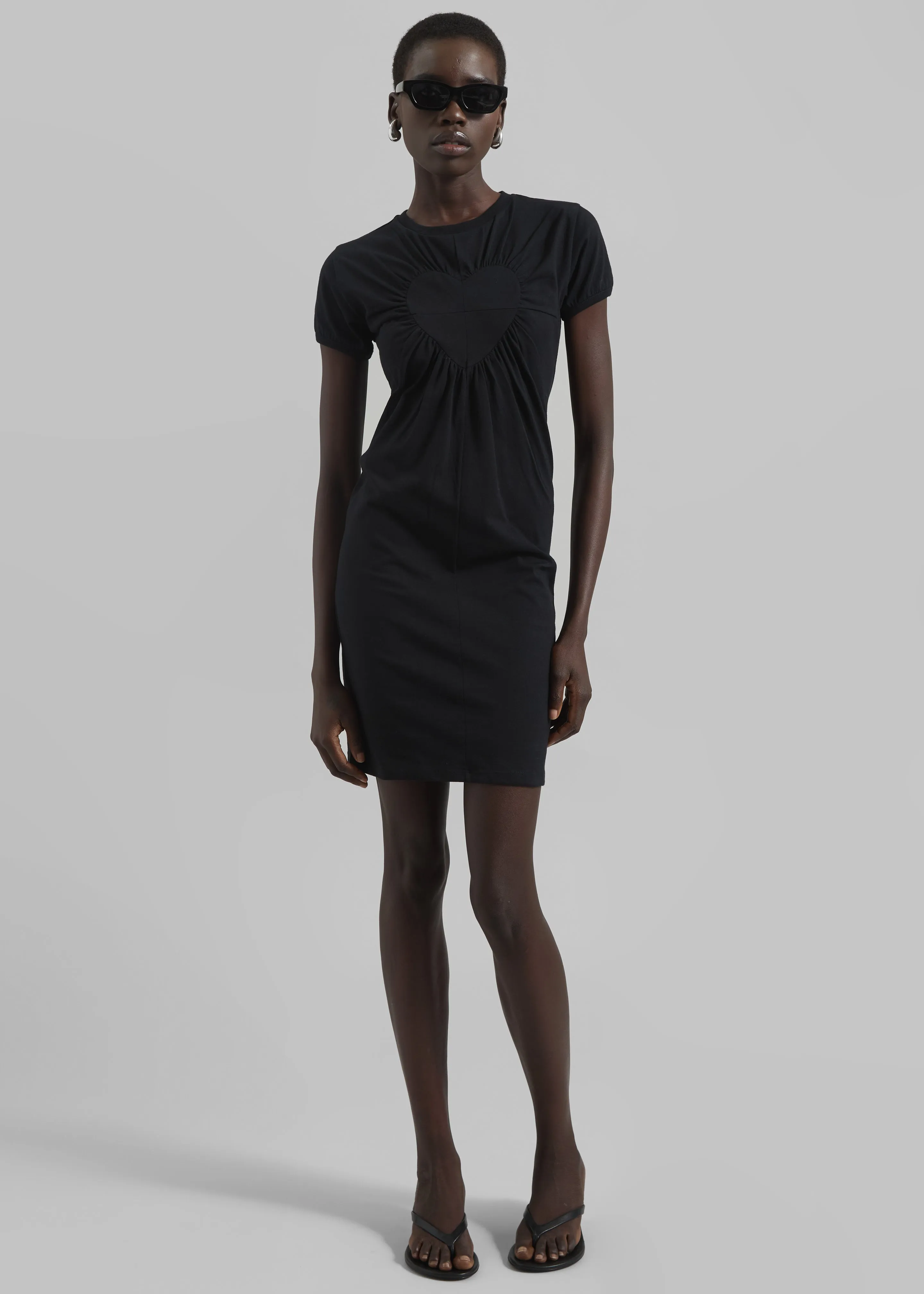 Coperni Gathered Heart Dress - Black sold by Frankie Shop product image thumbnail 3