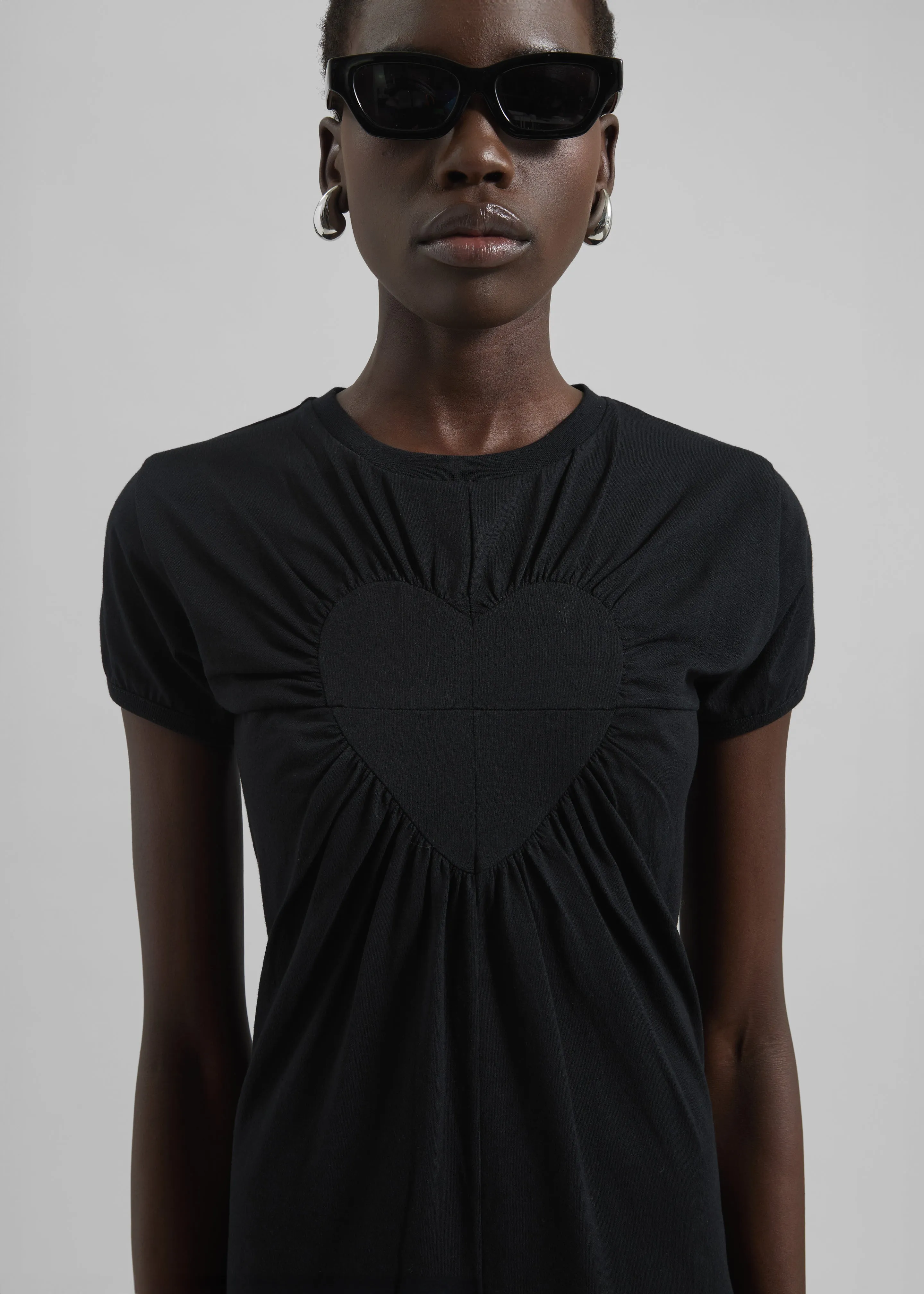 Coperni Gathered Heart Dress - Black sold by Frankie Shop product image thumbnail 2