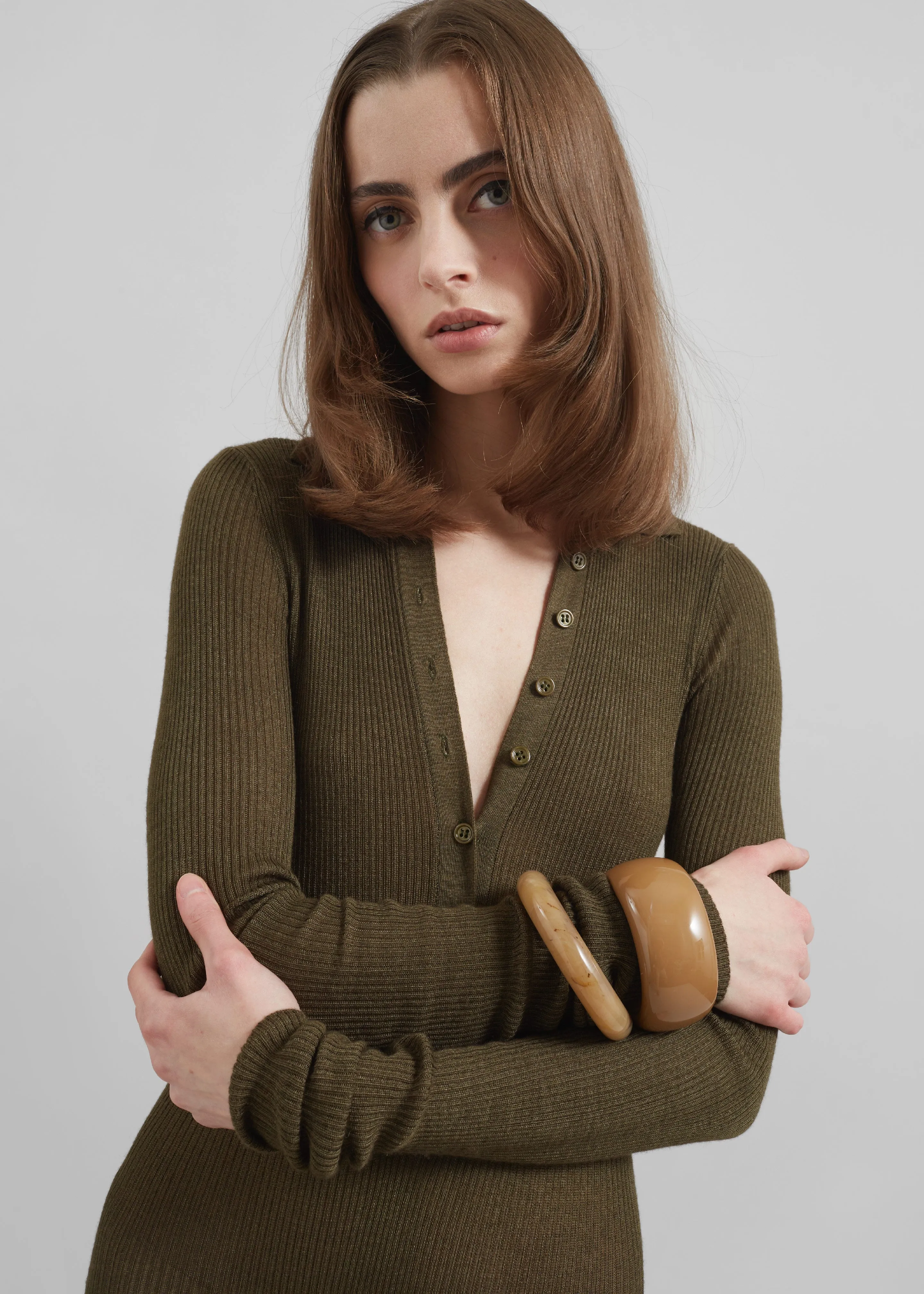 Solana Polo Bodysuit - Khaki sold by Frankie Shop product image thumbnail 5