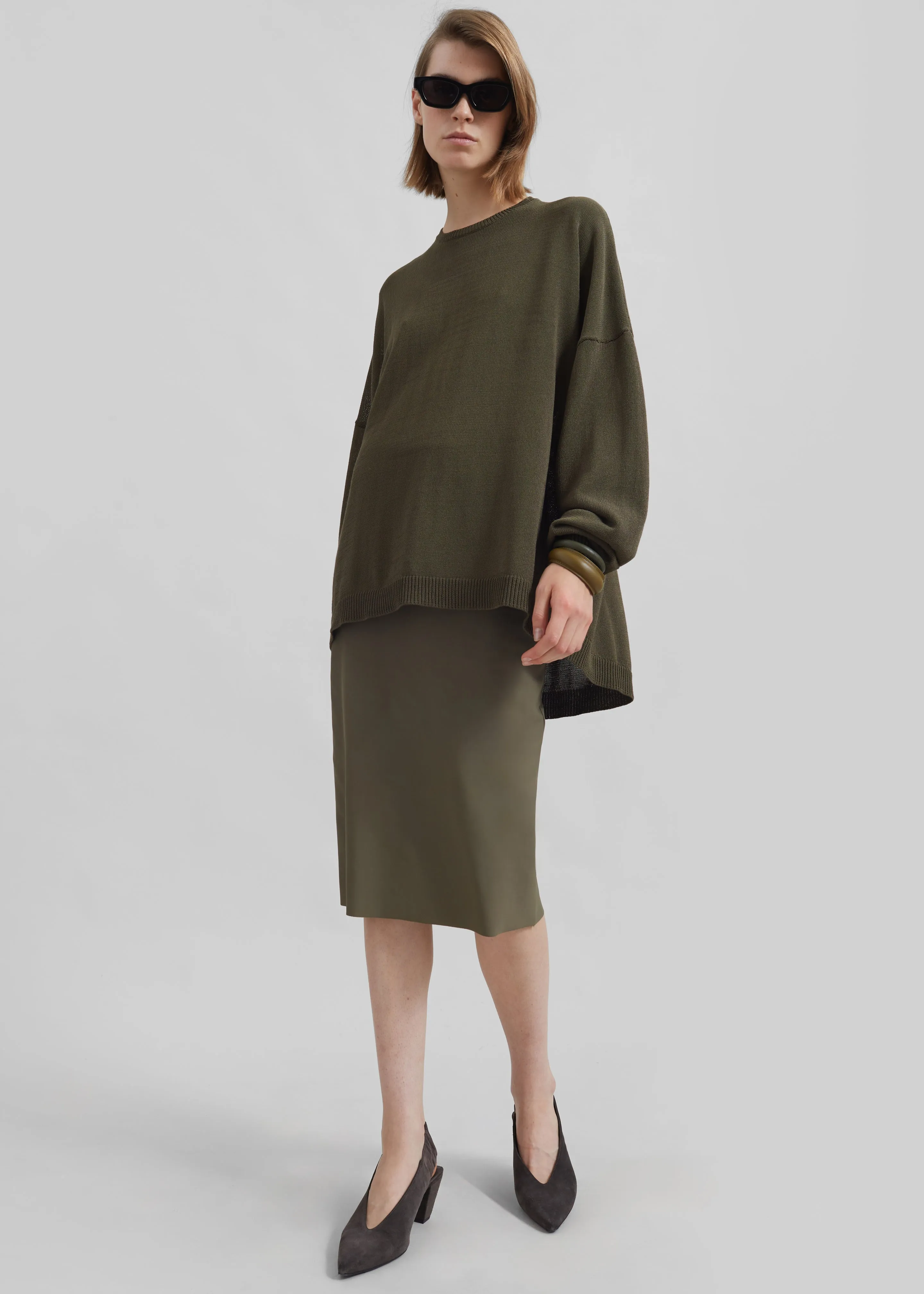 Basel Crew Neck Sweater - Khaki sold by Frankie Shop product image thumbnail 2