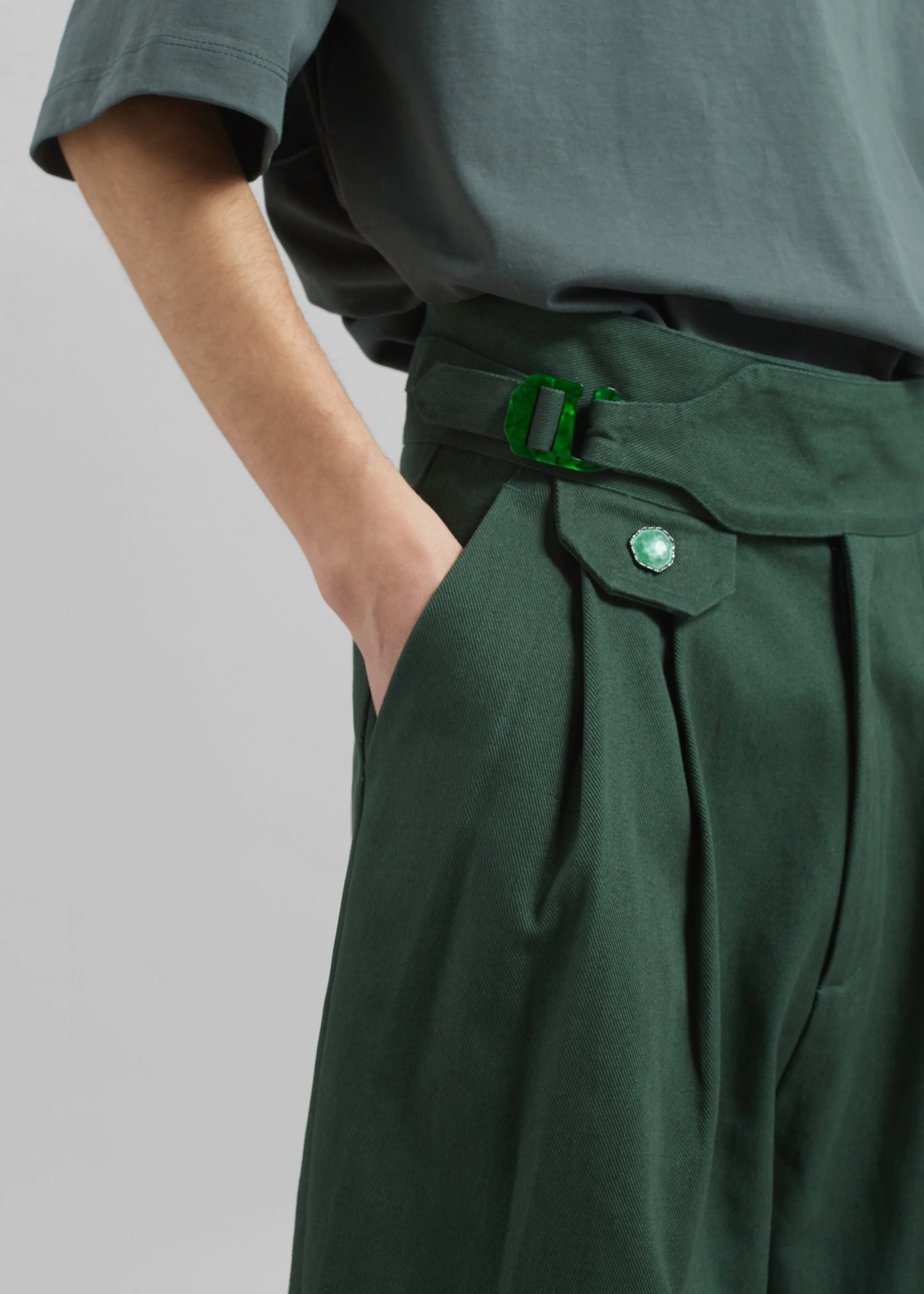 Pieces Uniques Le Pantalon Gurka - Green sold by Frankie Shop product image thumbnail 5