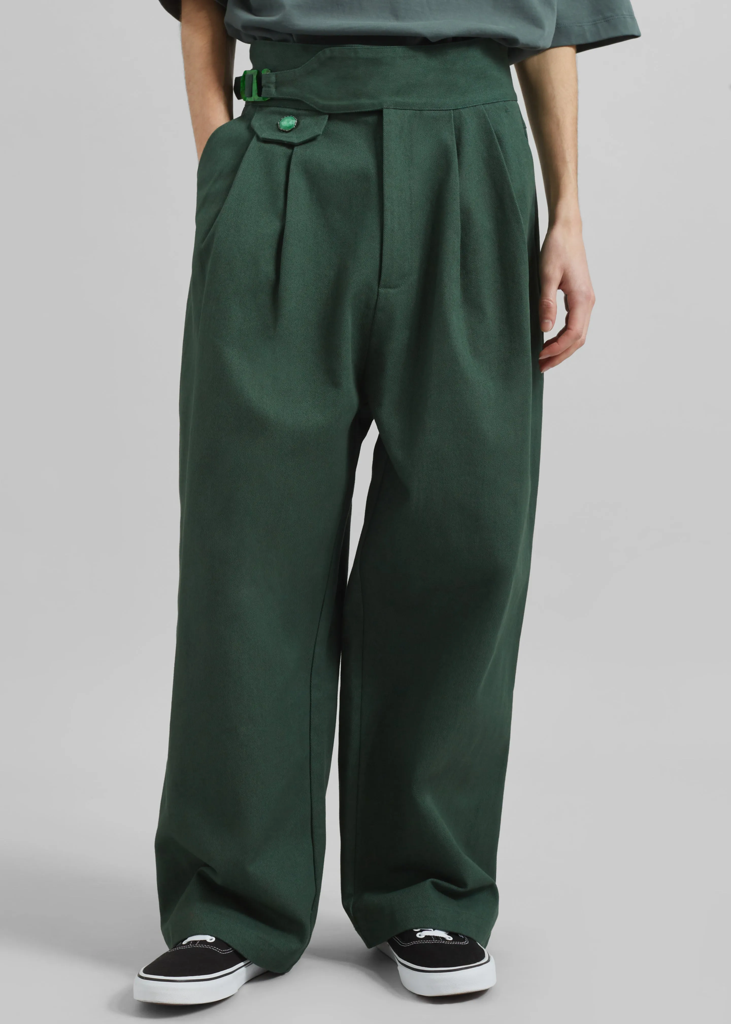 Pieces Uniques Le Pantalon Gurka - Green sold by Frankie Shop