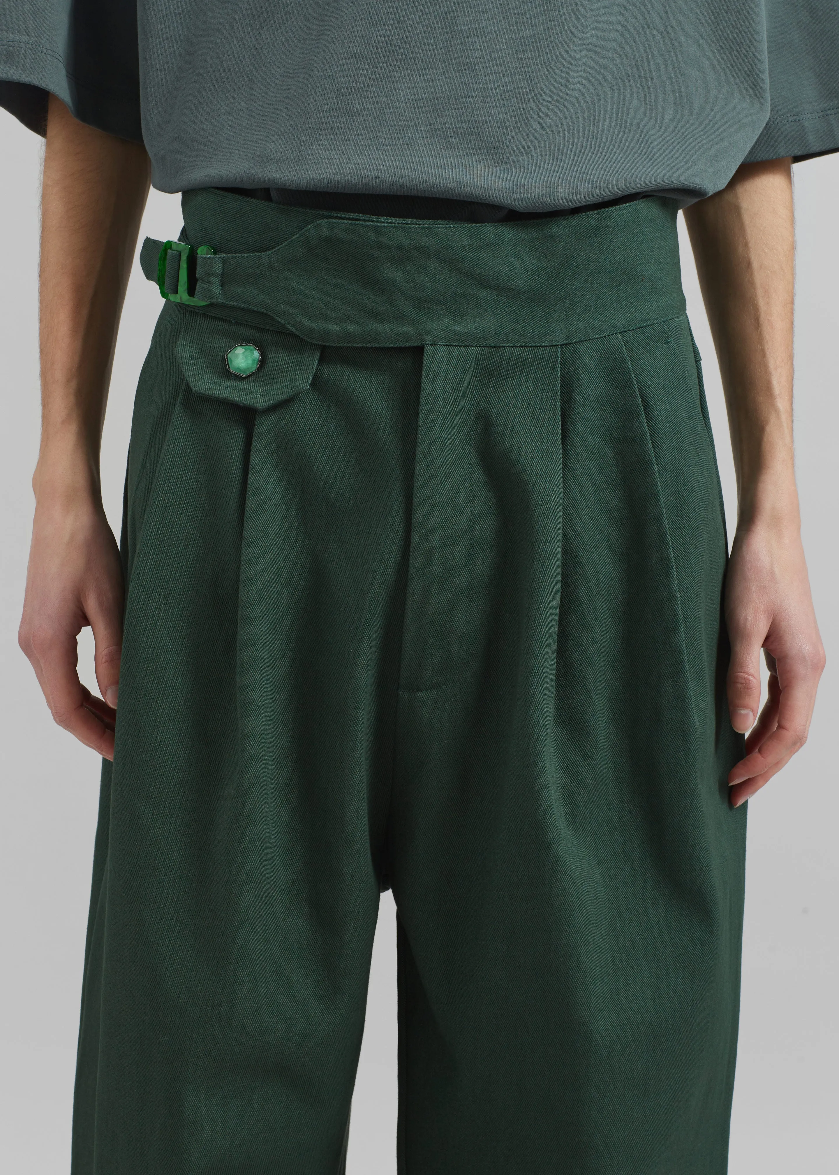 Pieces Uniques Le Pantalon Gurka - Green sold by Frankie Shop product image thumbnail 2