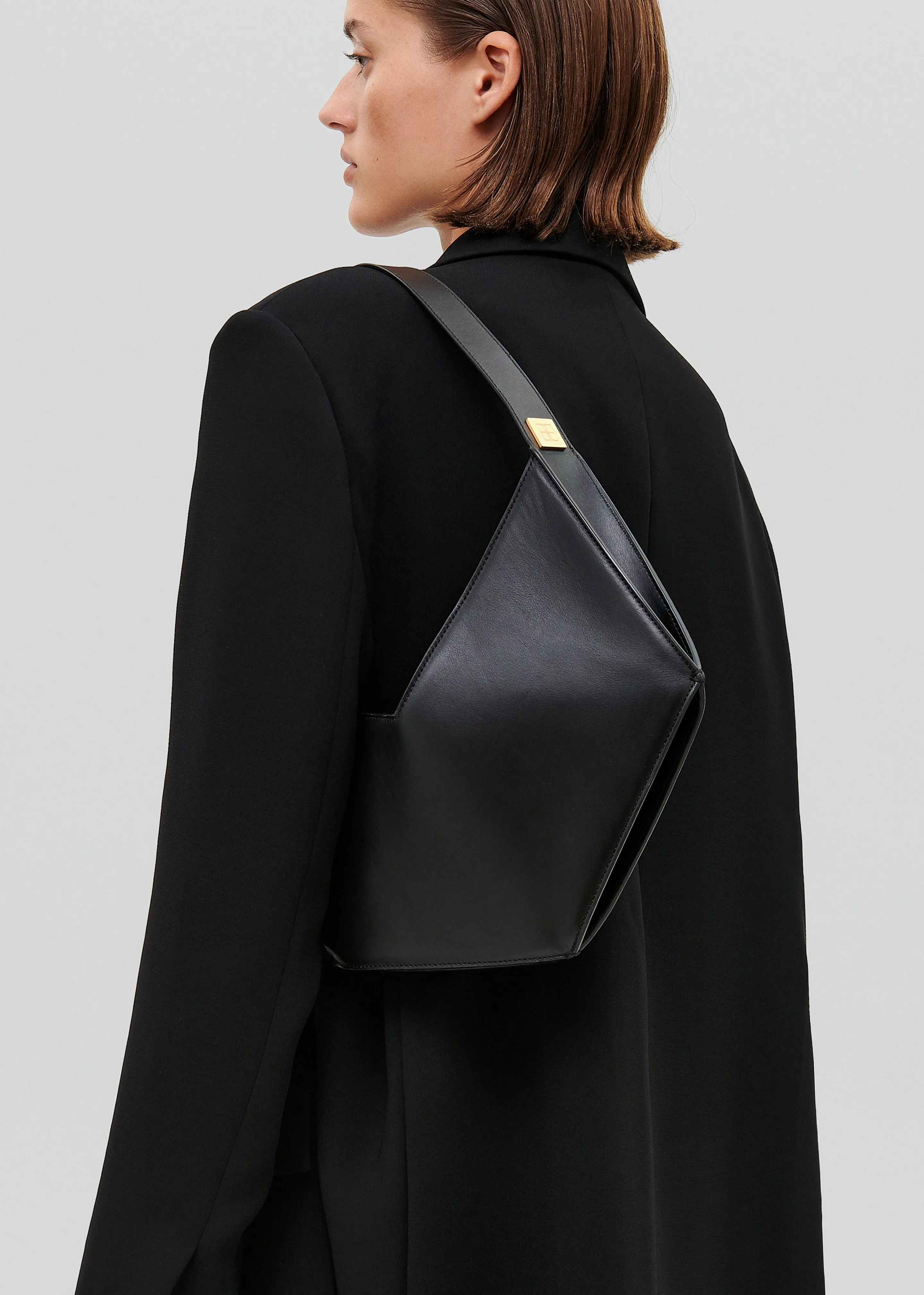 Bevza Crushed Grain Bag - Black sold by Frankie Shop product image thumbnail 4