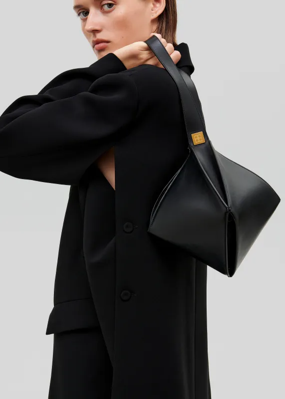 Bevza Crushed Grain Bag - Black sold by Frankie Shop